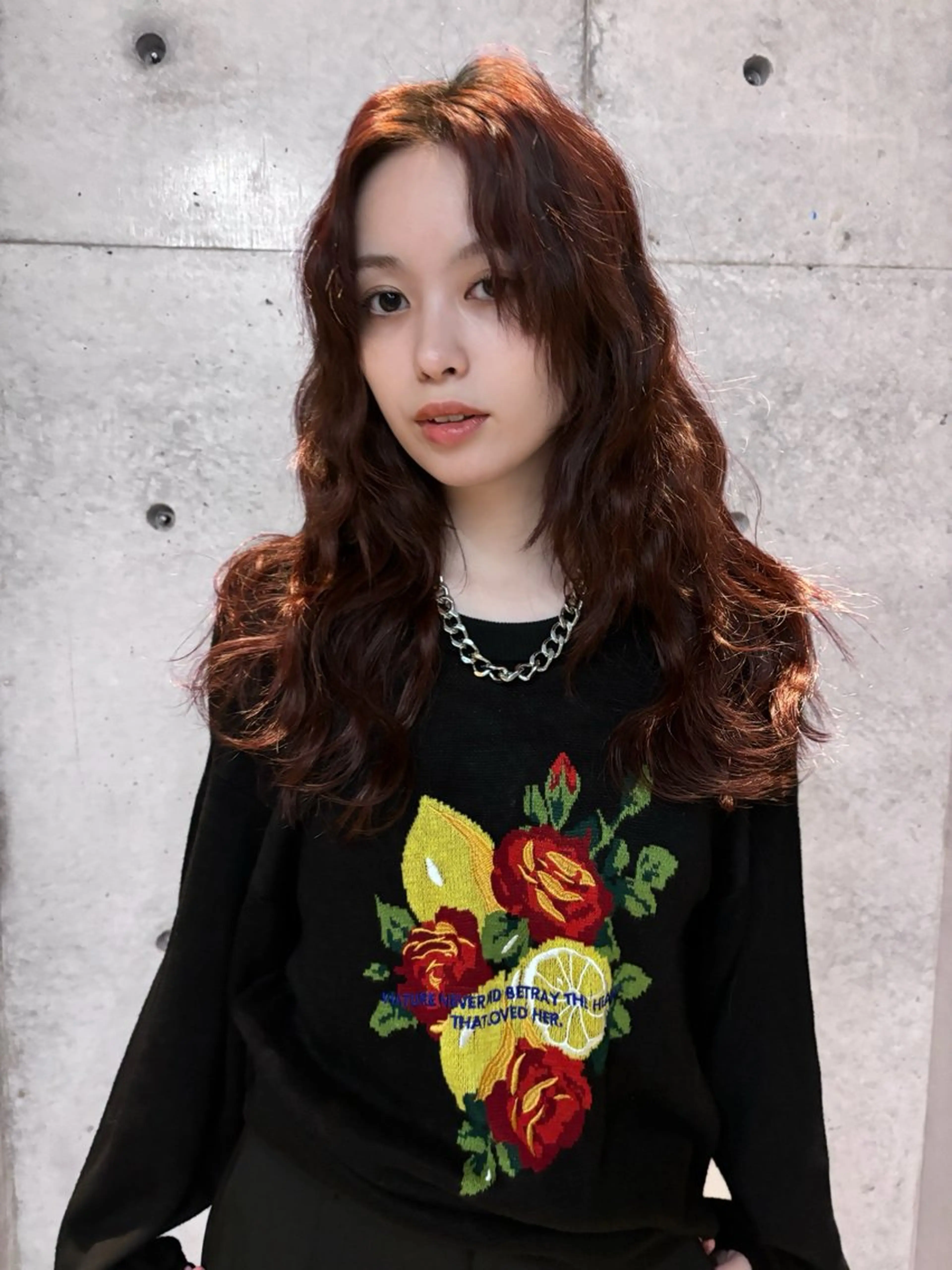 ロング カラー ヘアアレンジ ブラウンカラー オレンジ オレンジブラウン ヘアカラー トリートメント yuuna/ レイヤーカット🎀のヘアスタイル
