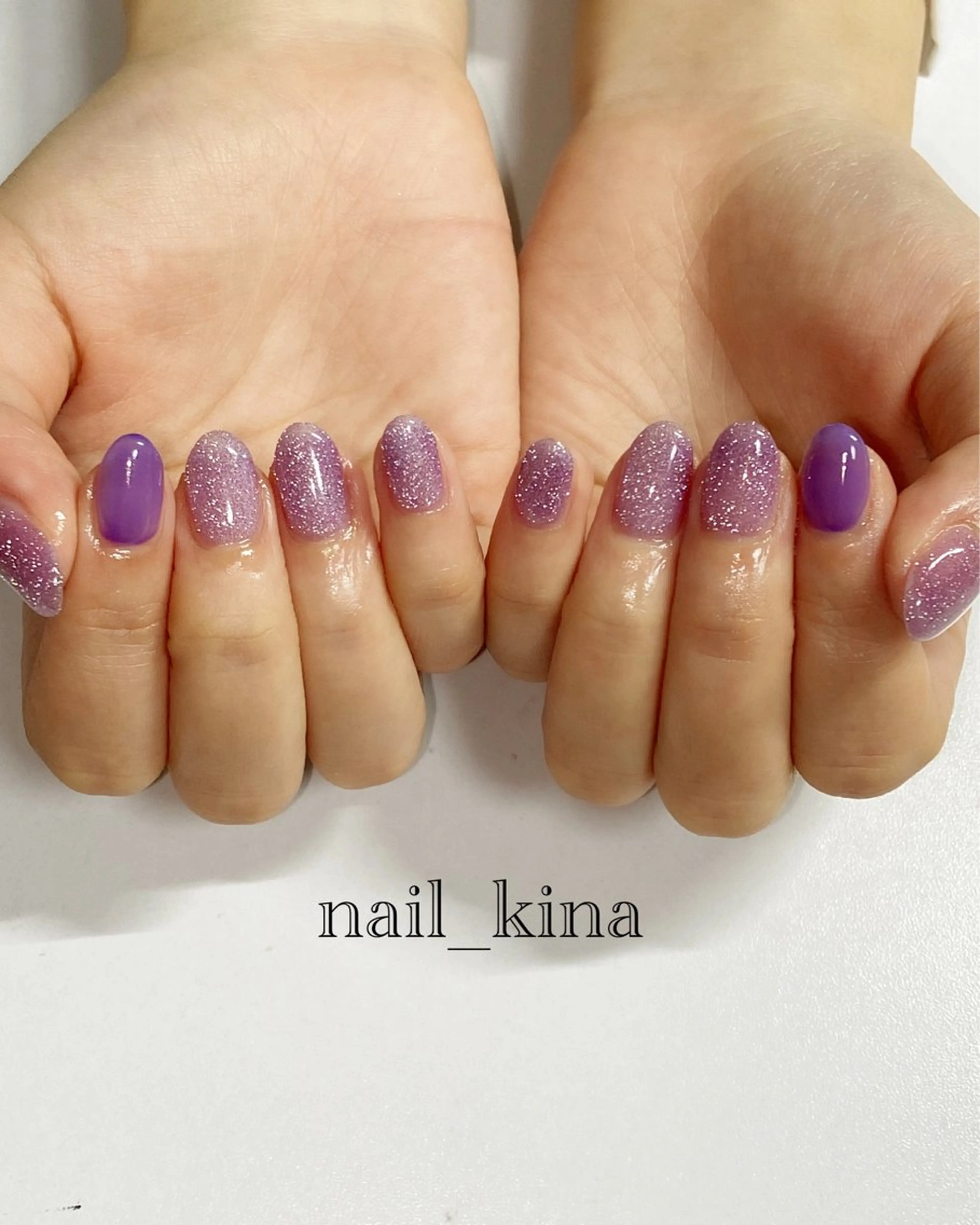 ネイル フラッシュネイル ワンカラーネイル nail_ kinaのネイルデザイン