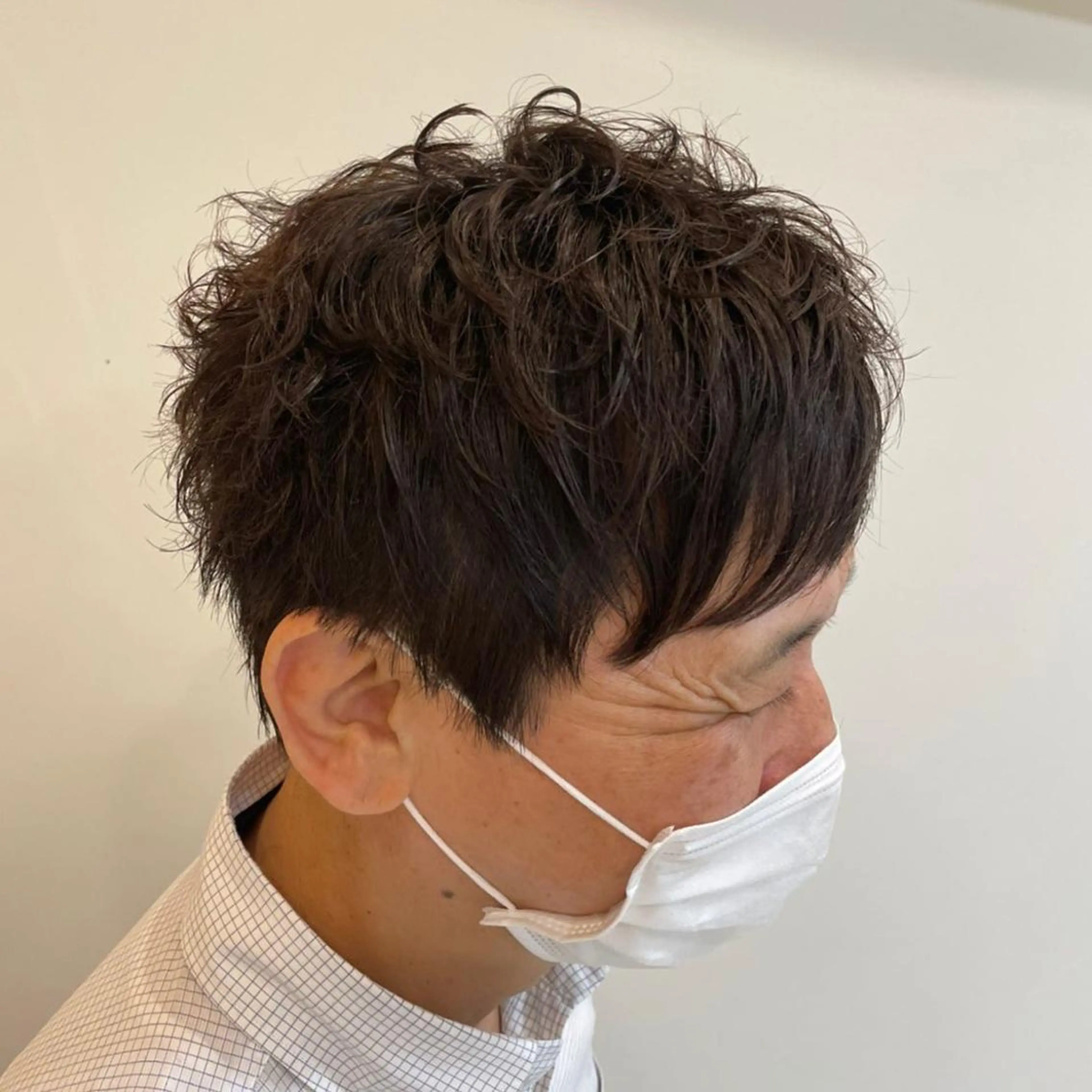 ミディアム カラー パーマ ヘアアレンジ メンズ キッズ マツエク・マツパ ミディアムパーマ ビジネス メンズパーマ ナチュラル sara 荒井店のヘアスタイル