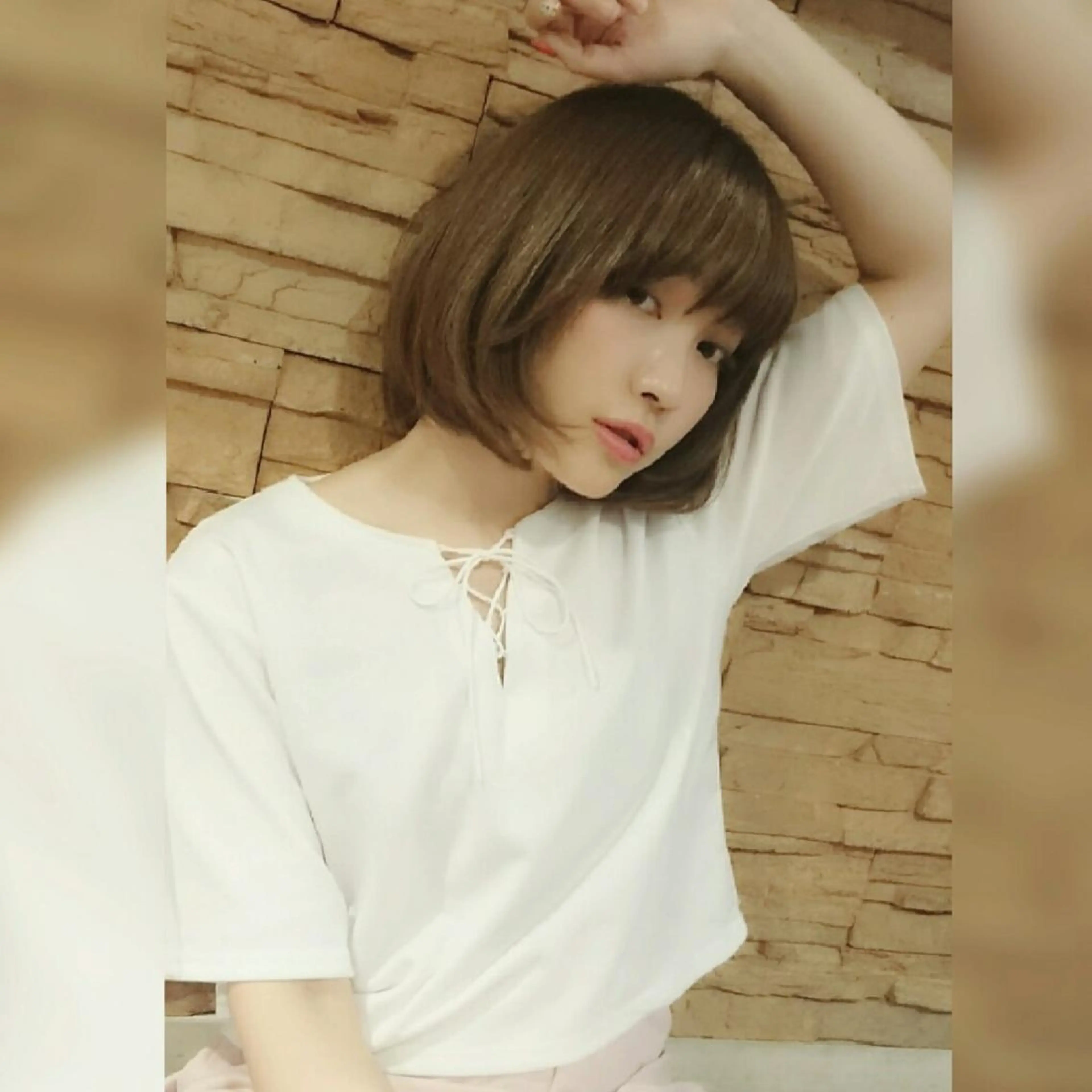 ミディアム カラー ma cherie 三浦直美のヘアスタイル