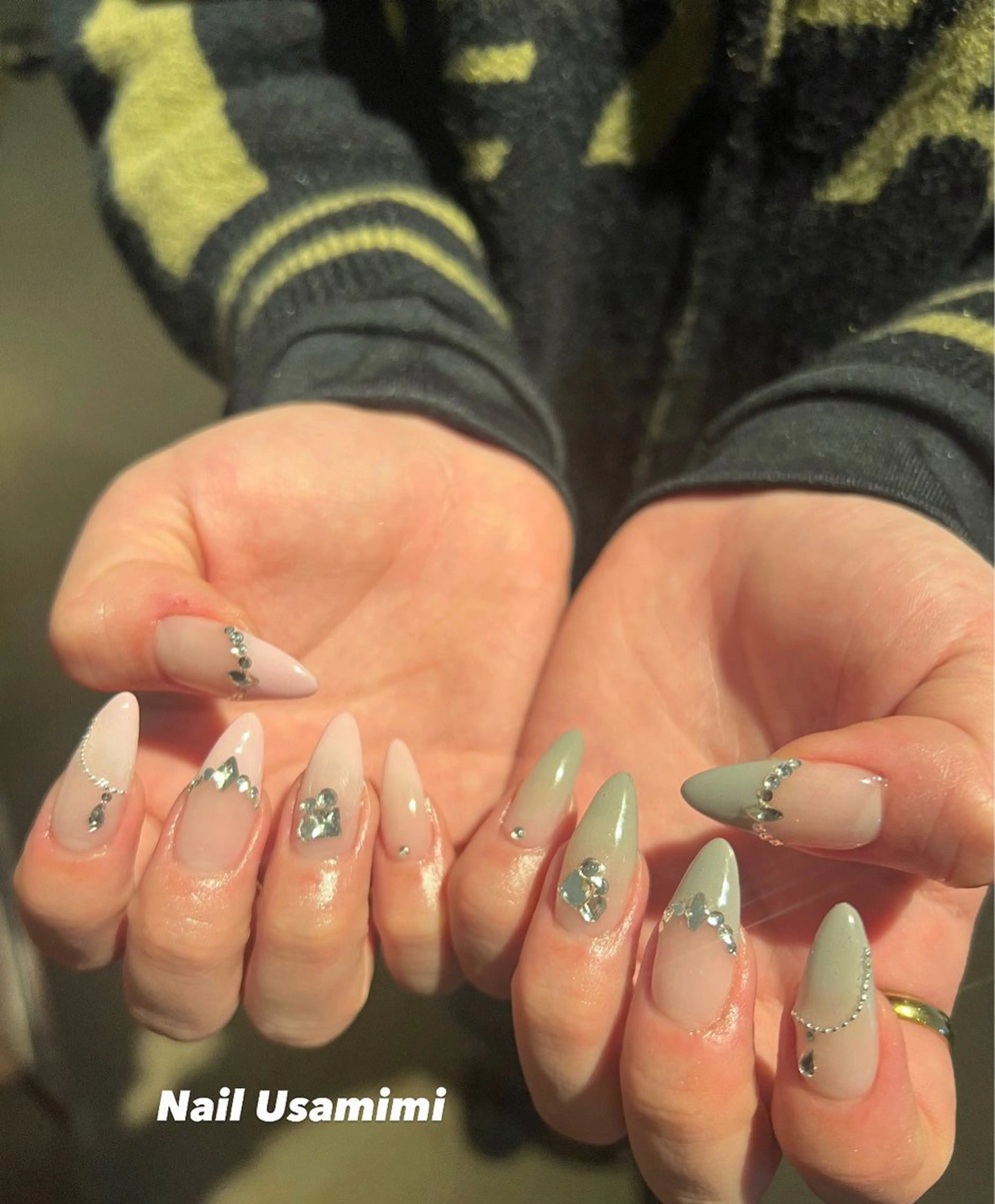 ネイル アートネイル ジェルネイル グラデーション 韓国ネイル ワンカラーネイル ハンドネイル 本町NailUsa Mimi RIKOのネイルデザイン