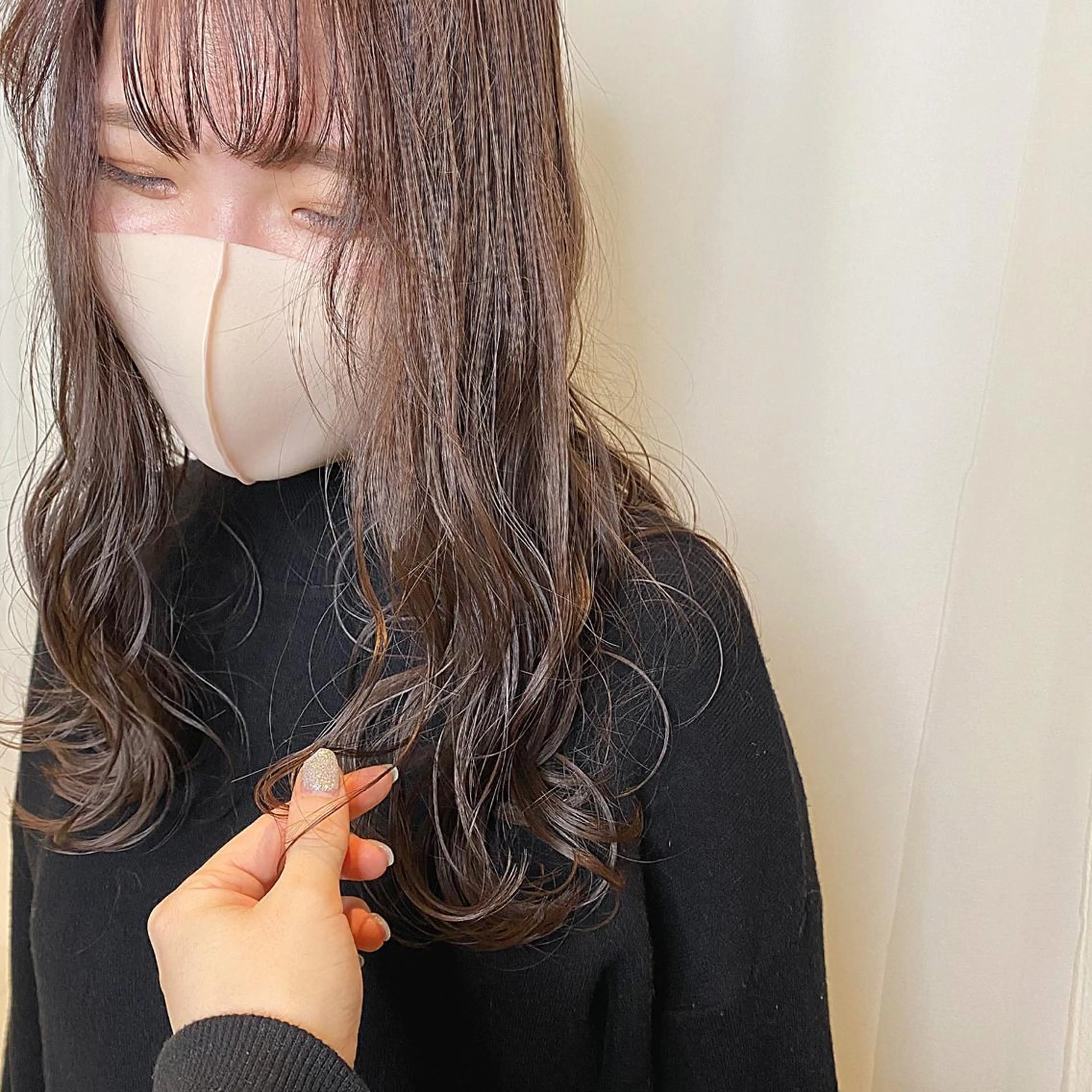 ロング カット ヘアカラー トリートメント 下石怜子/レイヤー カット/透明感カラーのヘアスタイル