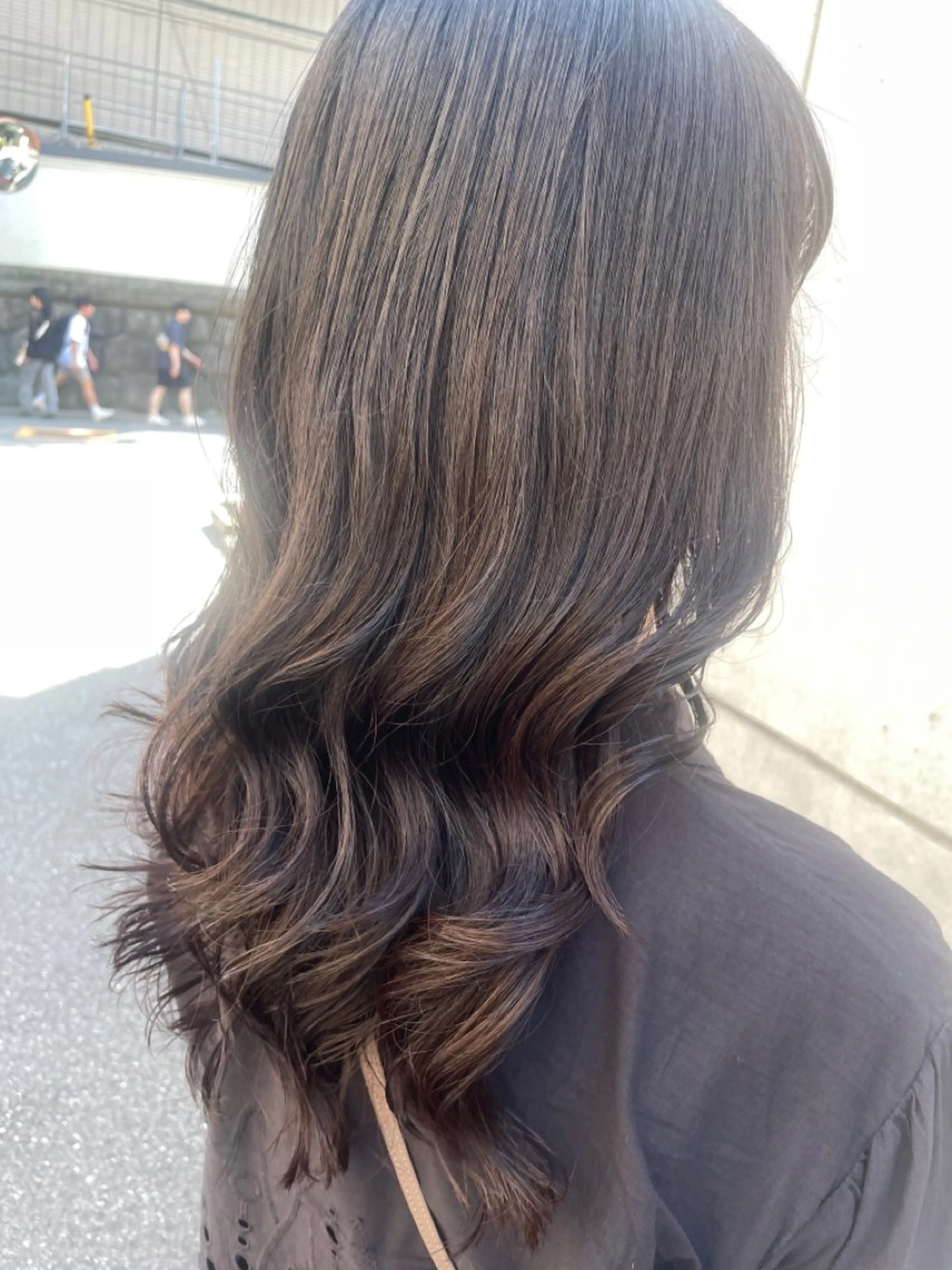 ロング パーマ カット パーマ トリートメント BEBE所属・ブリーチなし 透明感カラーKANAのヘアスタイル