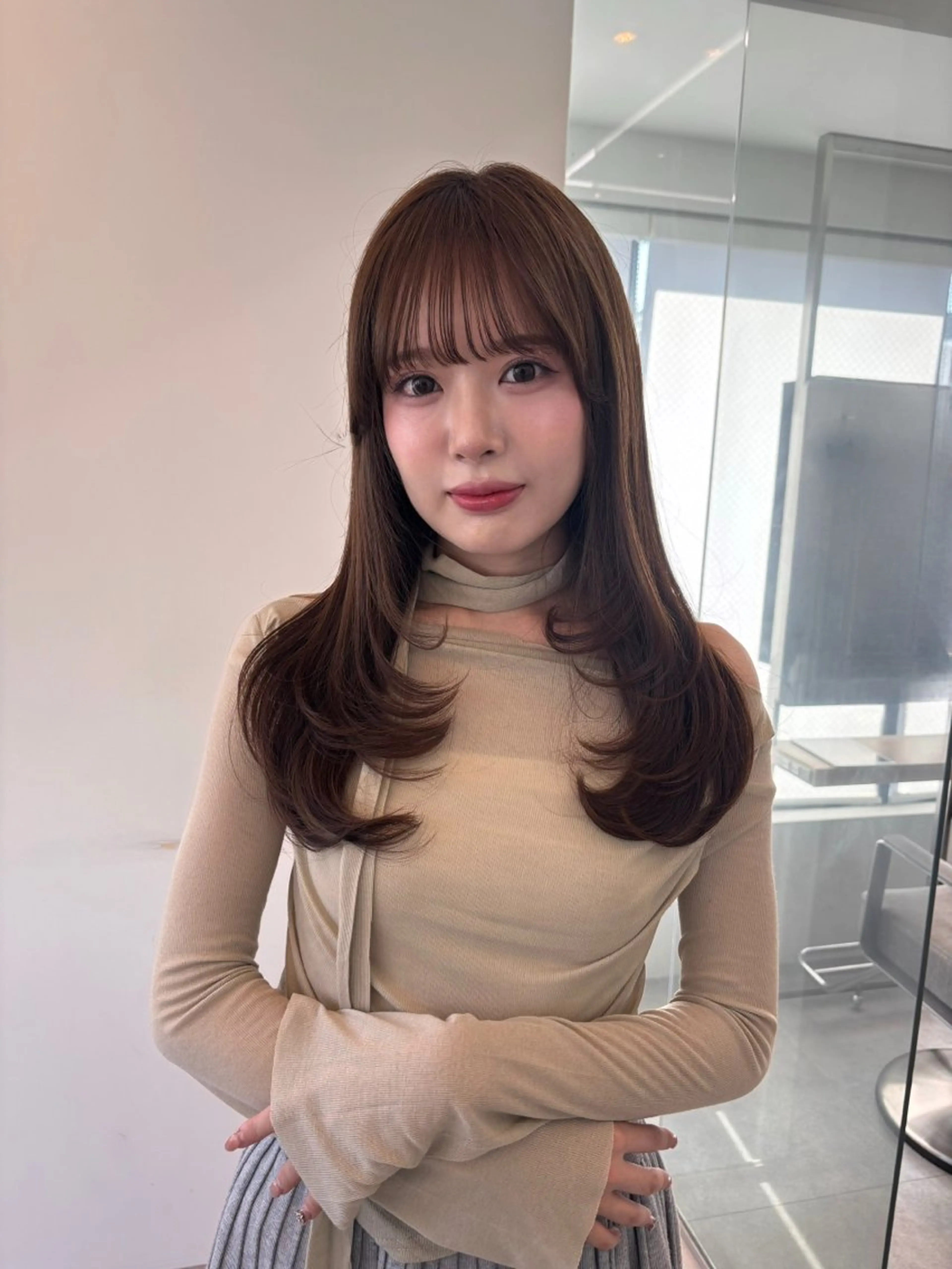 ロング 透明感/韓国/ miyu 🎀のヘアスタイル