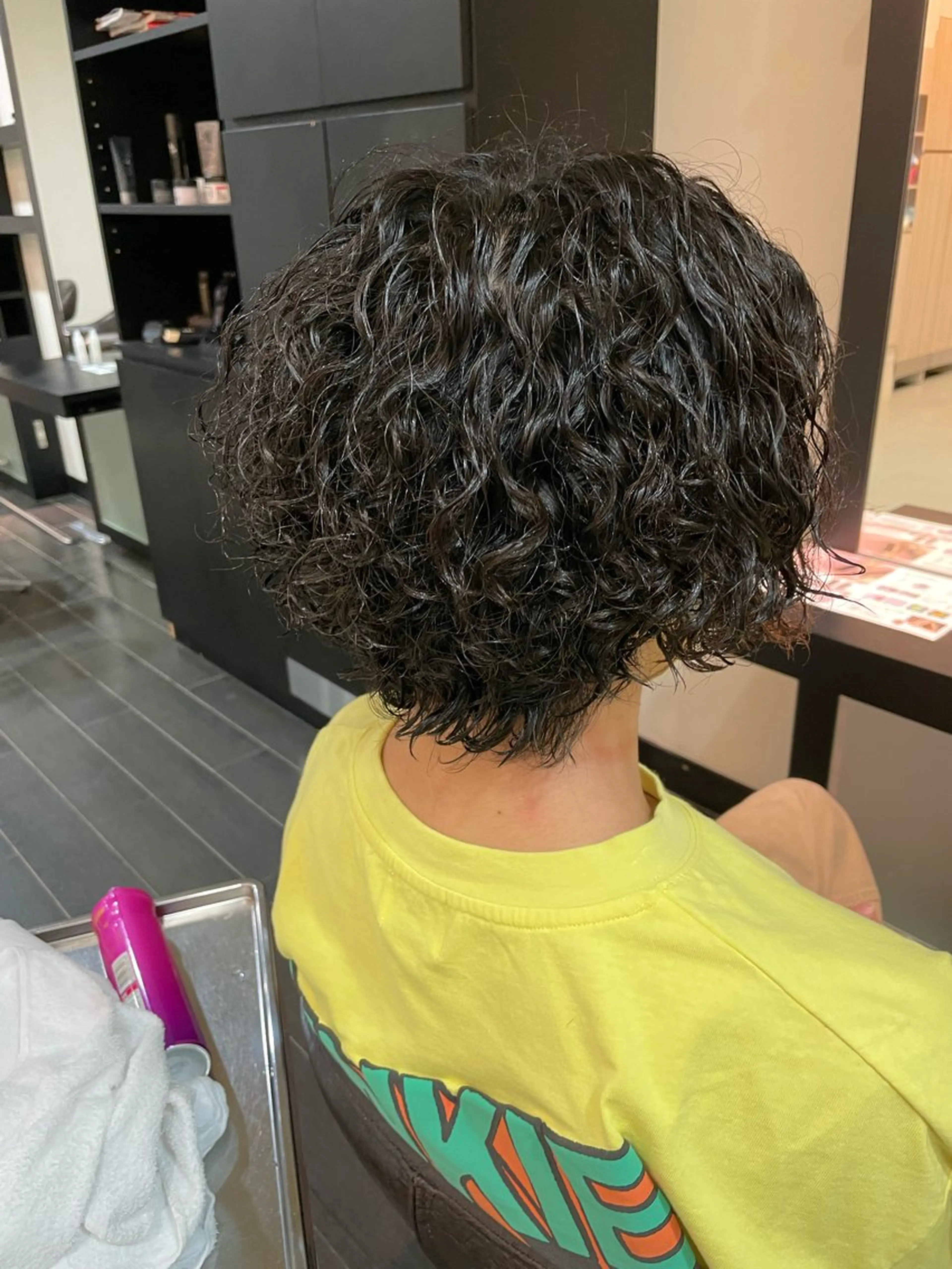 ミディアム パーマ メンズ プログレス小平小川所属・フェザー/波巻き 雫石大夢のヘアスタイル