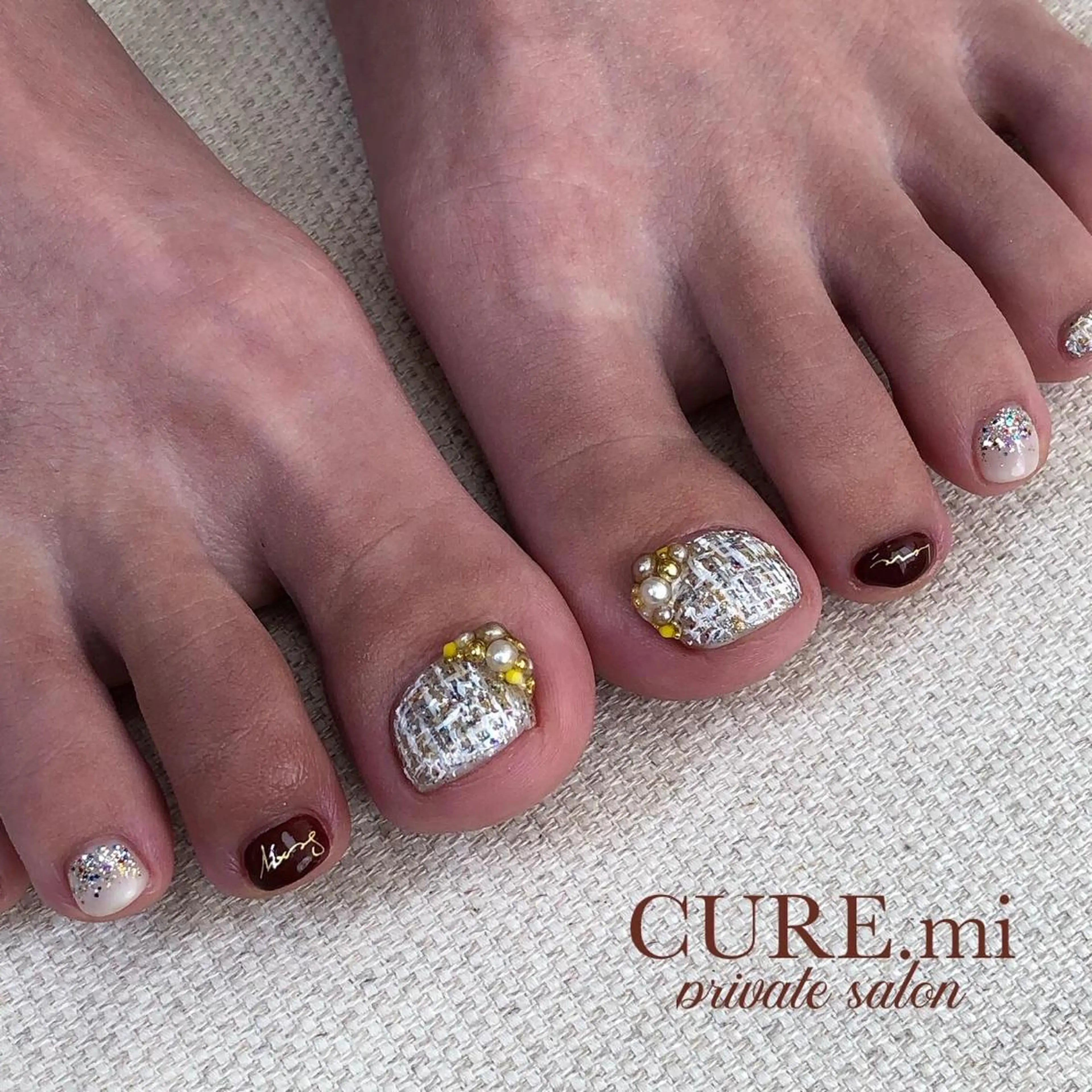 ネイル フットネイル ツイードネイル 冬ネイル フットネイル 伊藤 美香のその他イメージ