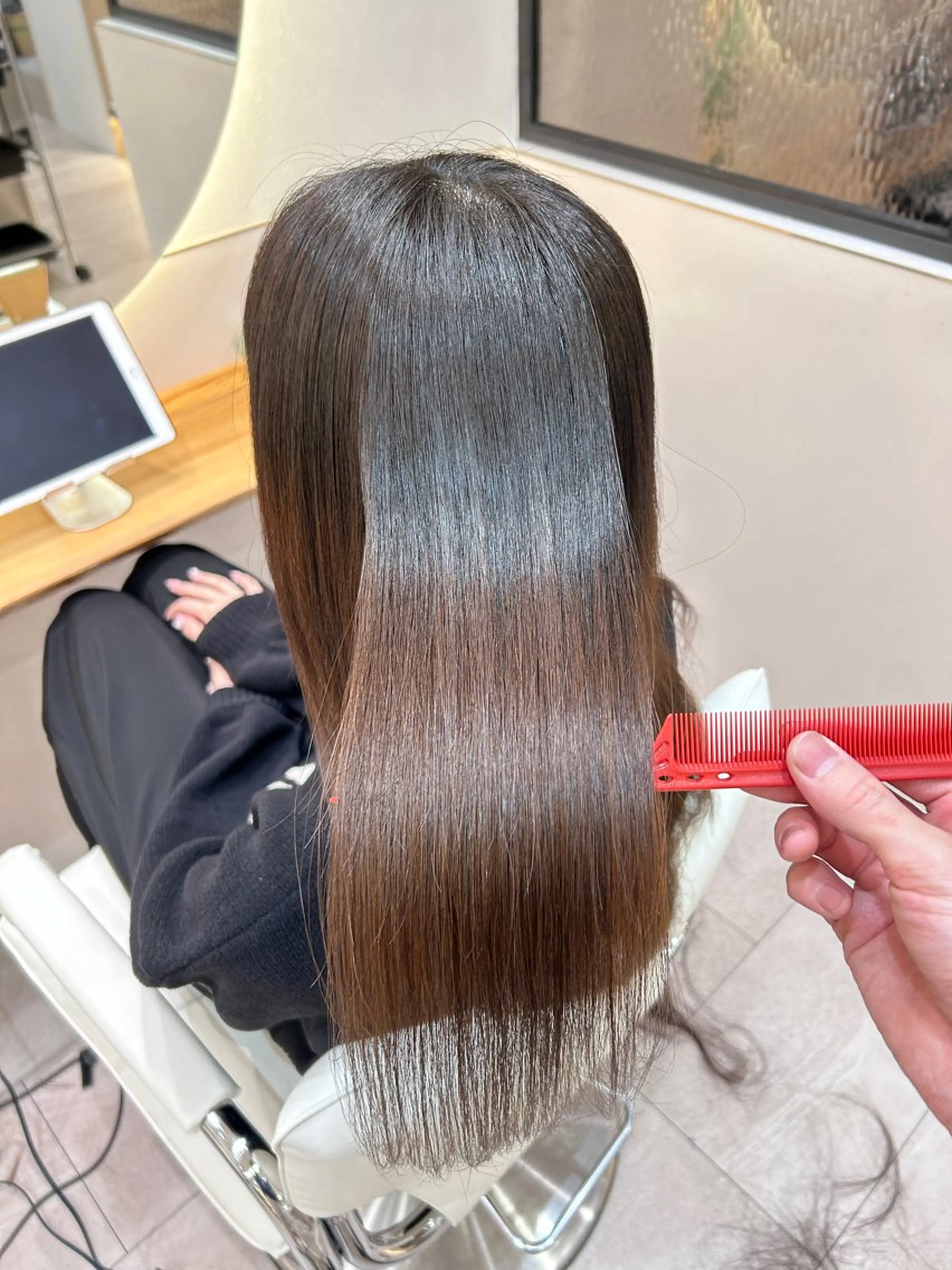 ロング ボブ/レイヤーボブ/ 髪質改善/梶川 夏季のヘアスタイル