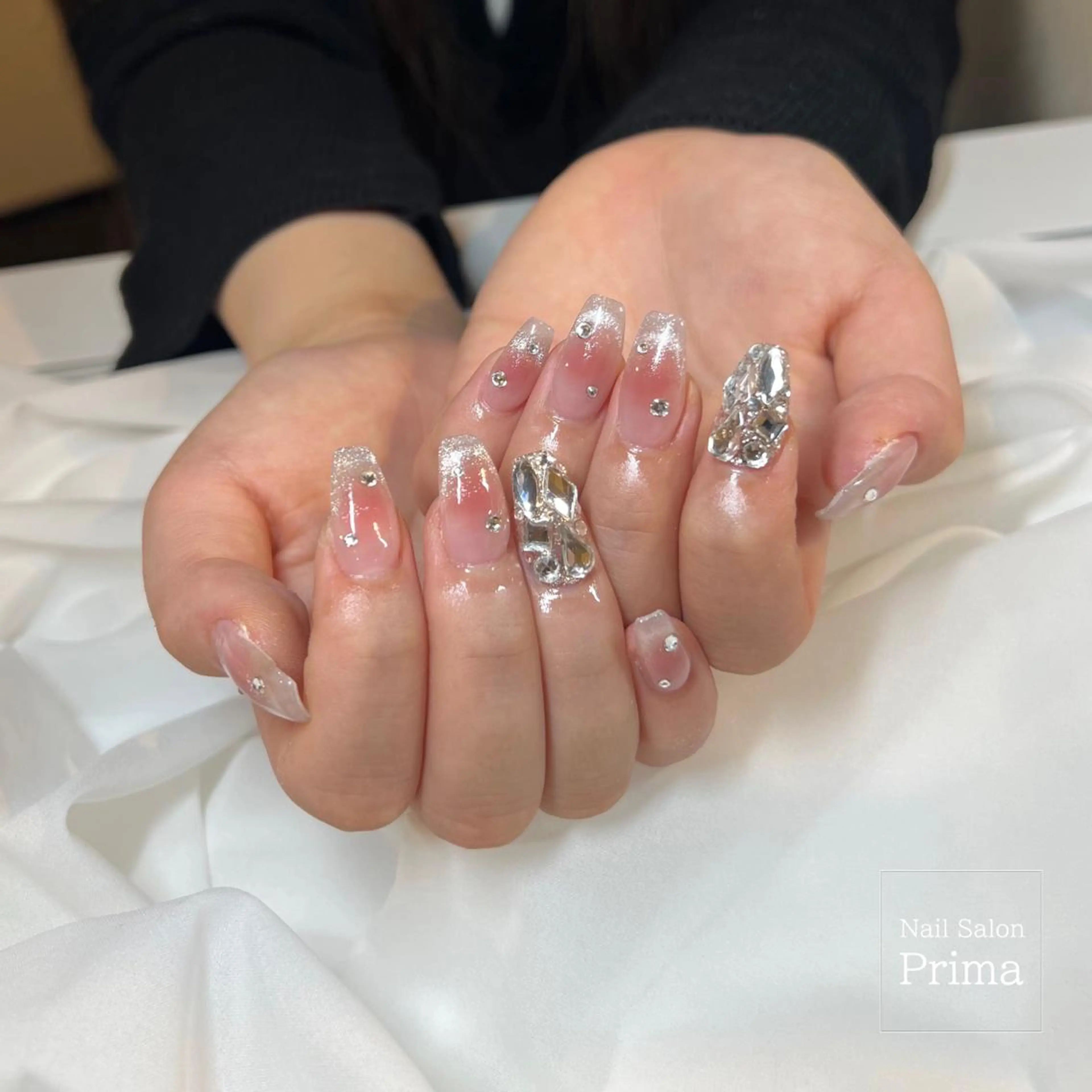 セミロング ネイル 長さ出し SalonPrima Nail & Eyeのネイルデザイン