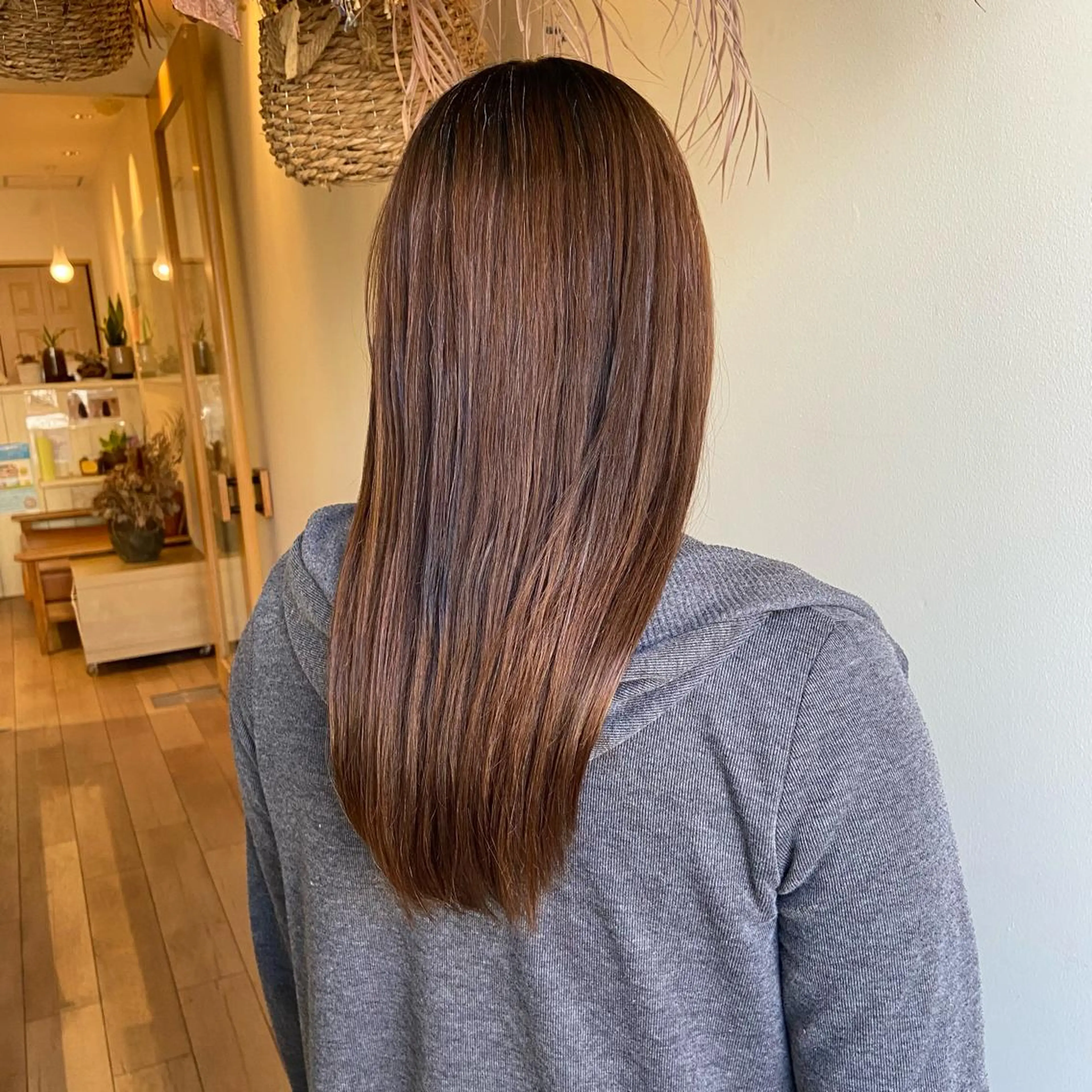 ロング 縮毛矯正 清原 里菜のヘアスタイル