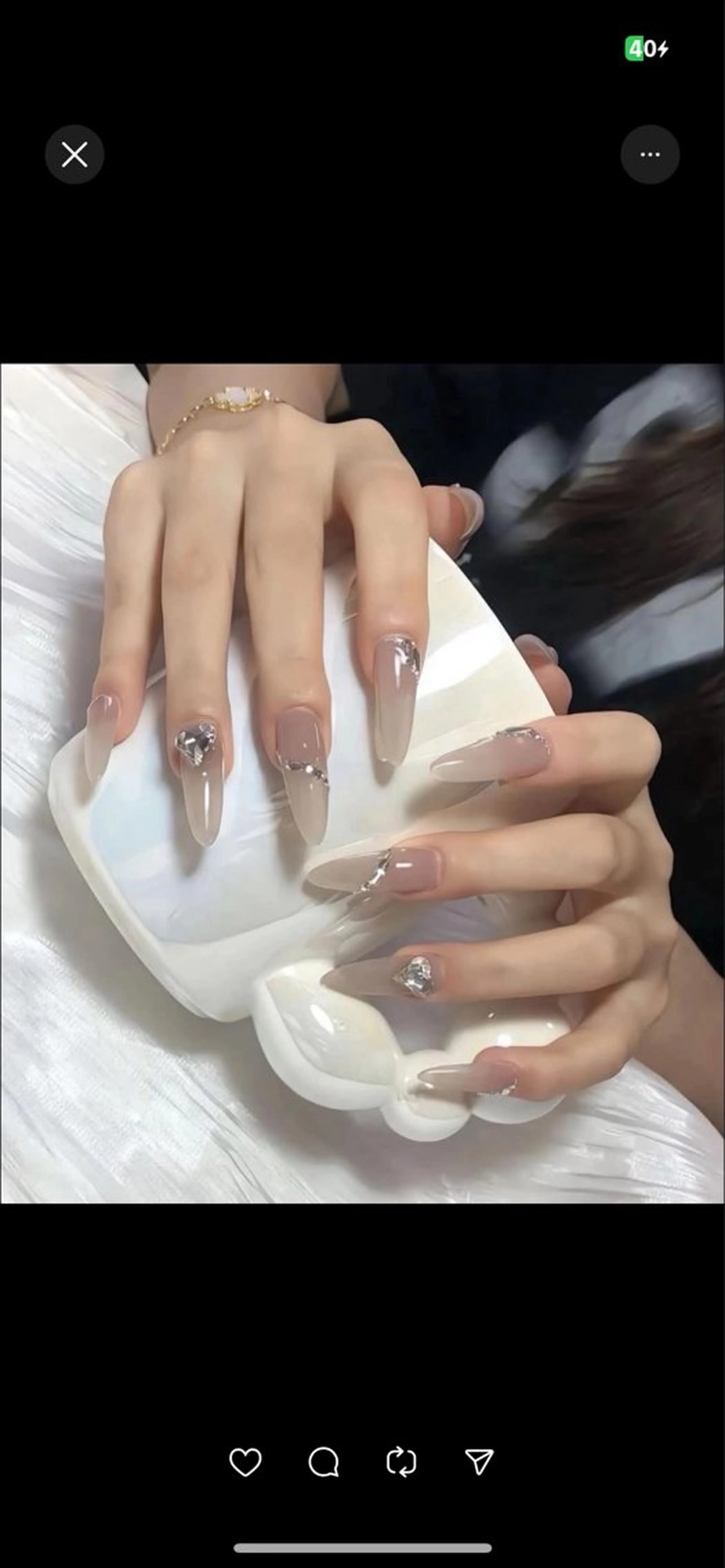 ネイル 韓国ネイル 持ち込み ニュアンスネイル ネイルチップ ハンドネイル Rose Ana.Chuoのネイルデザイン
