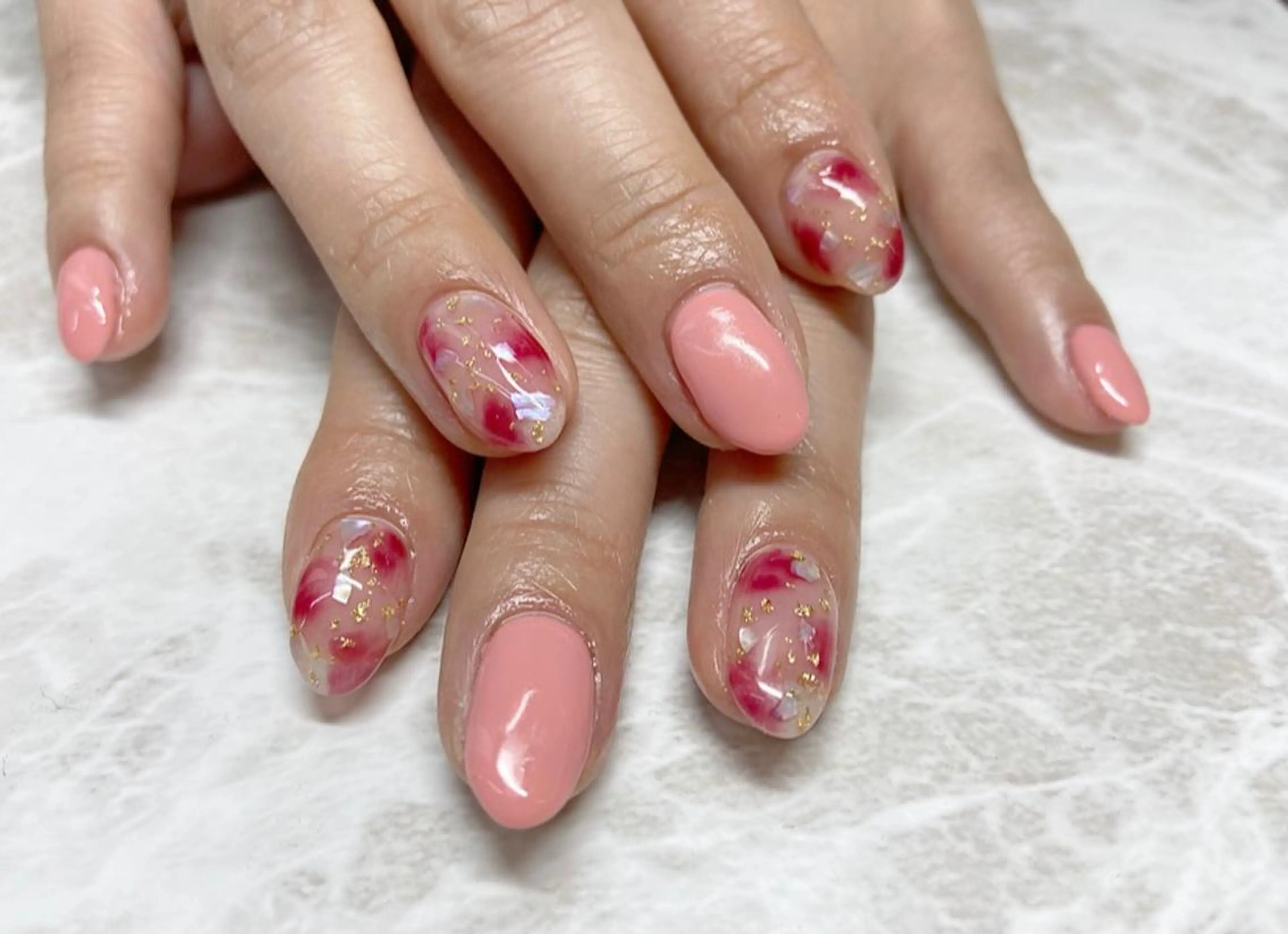 ネイル アートネイル ジェルネイル 春ネイル 🧸熊谷 かほ🧸のネイルデザイン