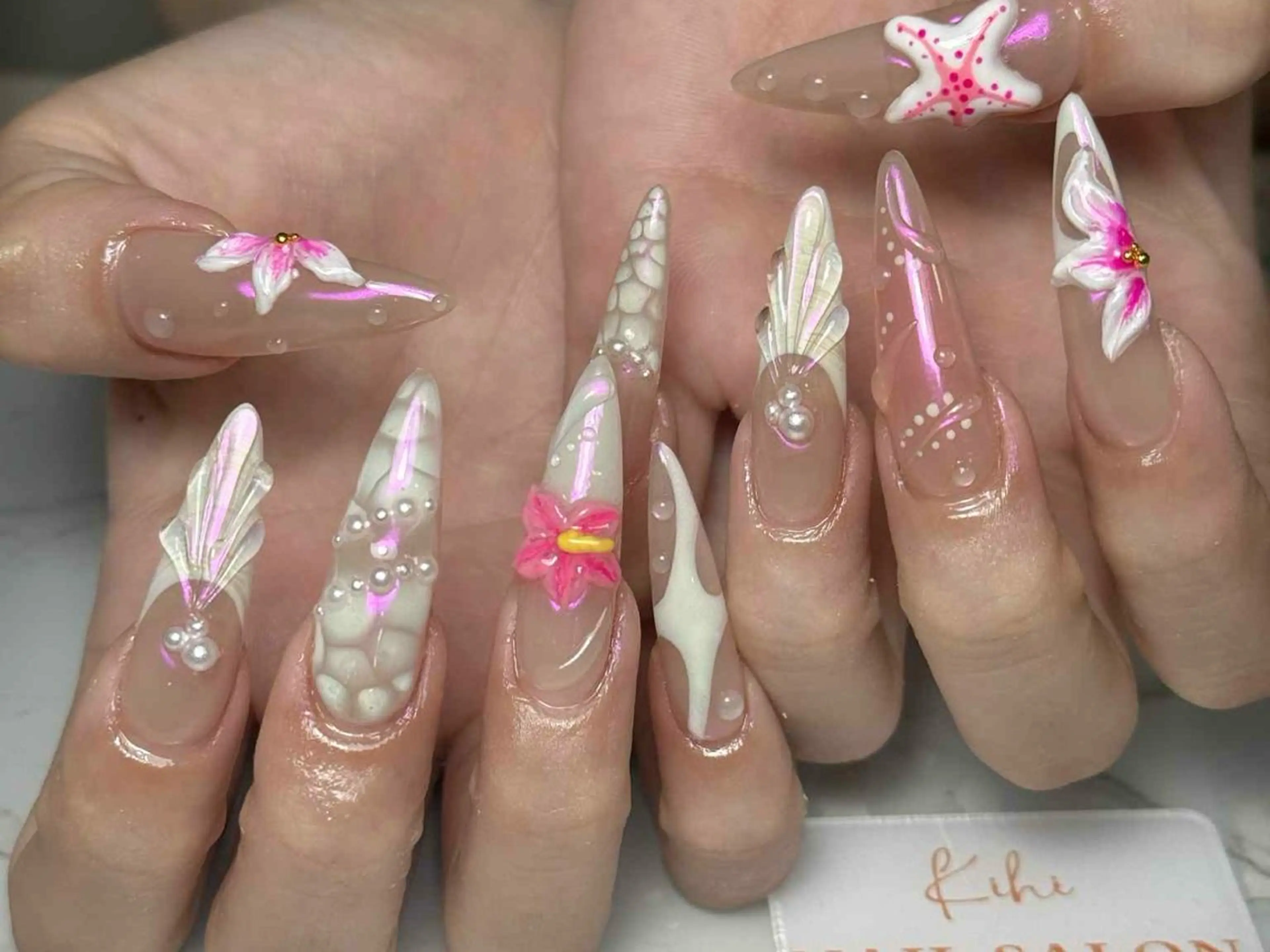 ネイル アートネイル フレンチネイル ジェルネイル グラデーション 韓国ネイル Nail Salon Kihi さくらのネイルデザイン