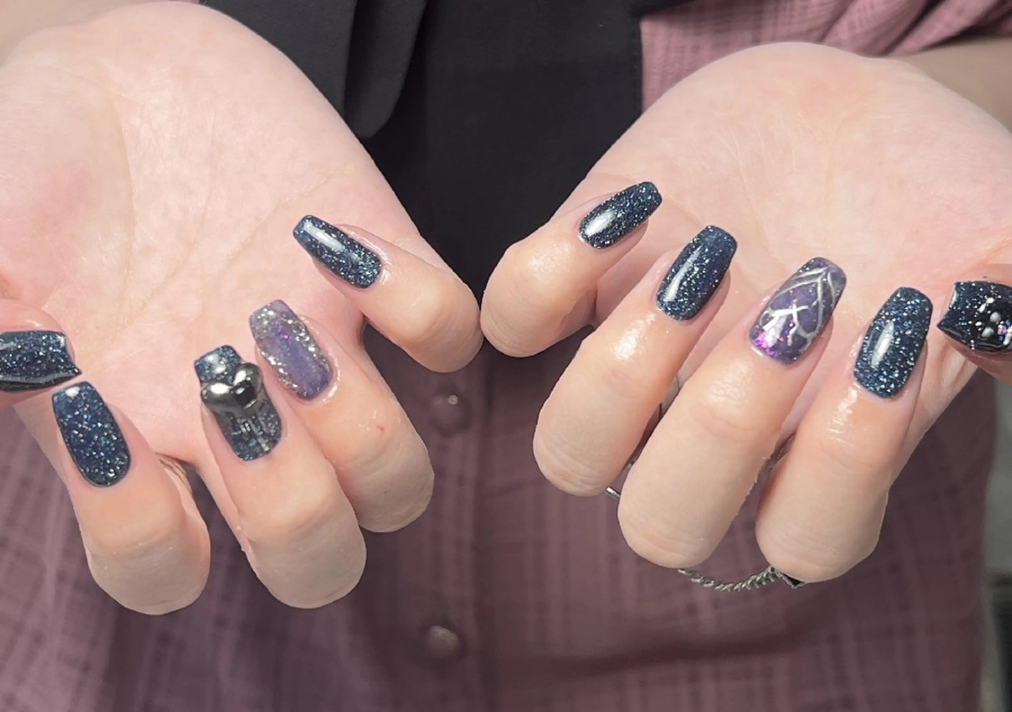 ネイル アートネイル フレンチネイル ジェルネイル ガーリー キラキラネイル ハンドネイル UM Nail Salonのネイルデザイン