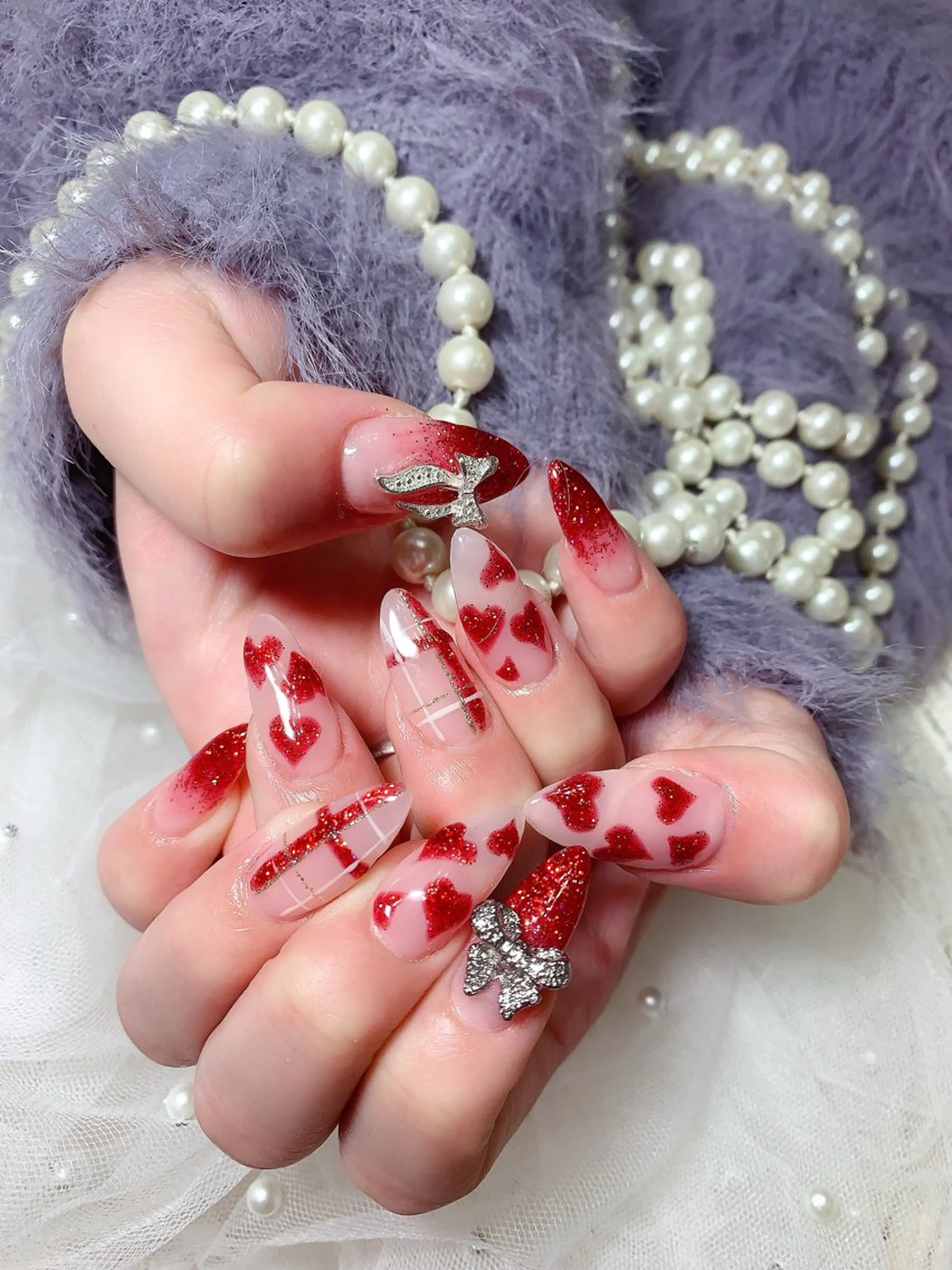 ネイル ハンドネイル ネイルサロンAiri 長さ出し·シンプルのネイルデザイン