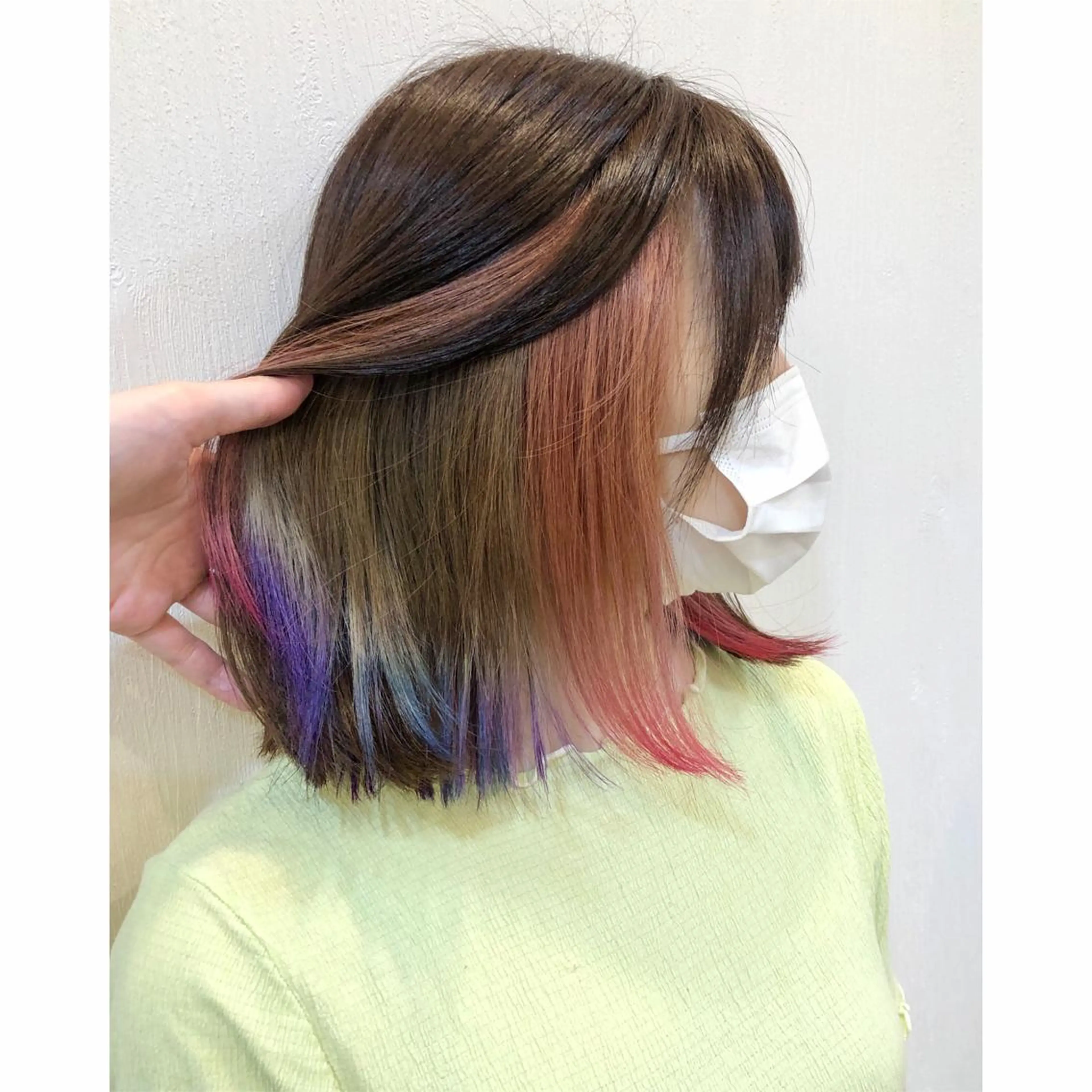 ミディアム カラー インナーカラー 推しカラー✨ オタク美容師ユウカのヘアスタイル