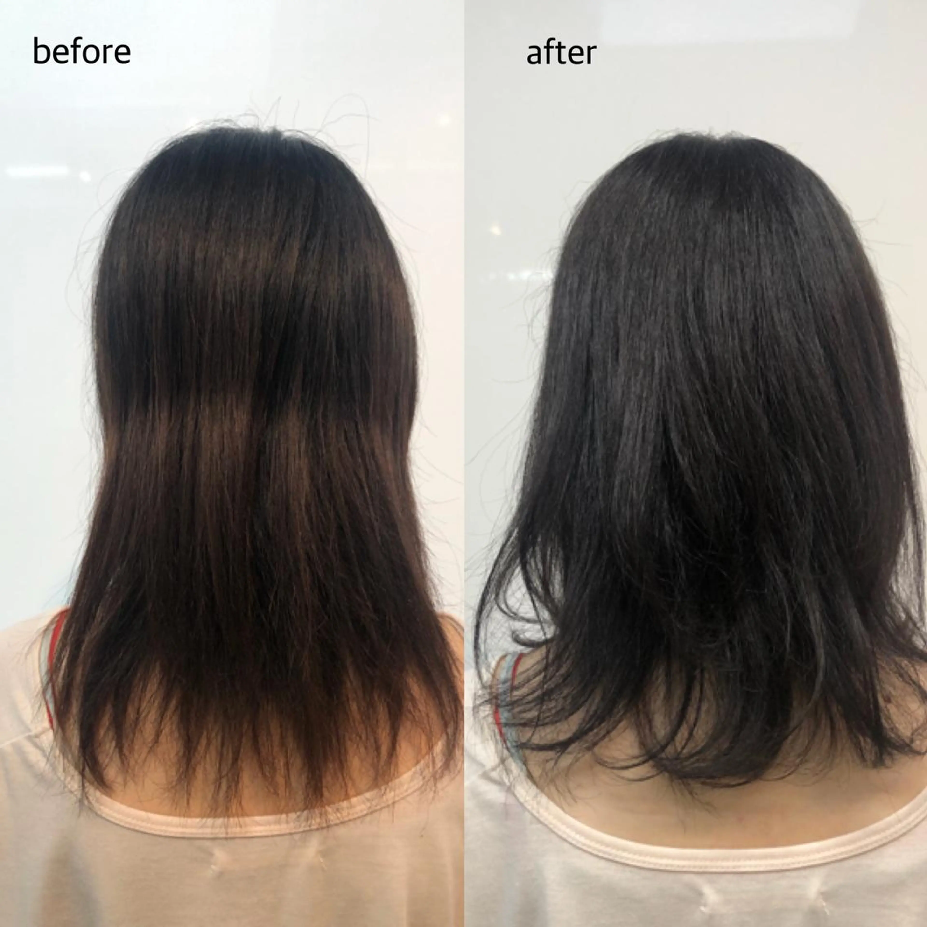 ミディアム カラー 黒髪 トリートメント カット ヘアカラー トリートメント 桑原 菜摘のヘアスタイル