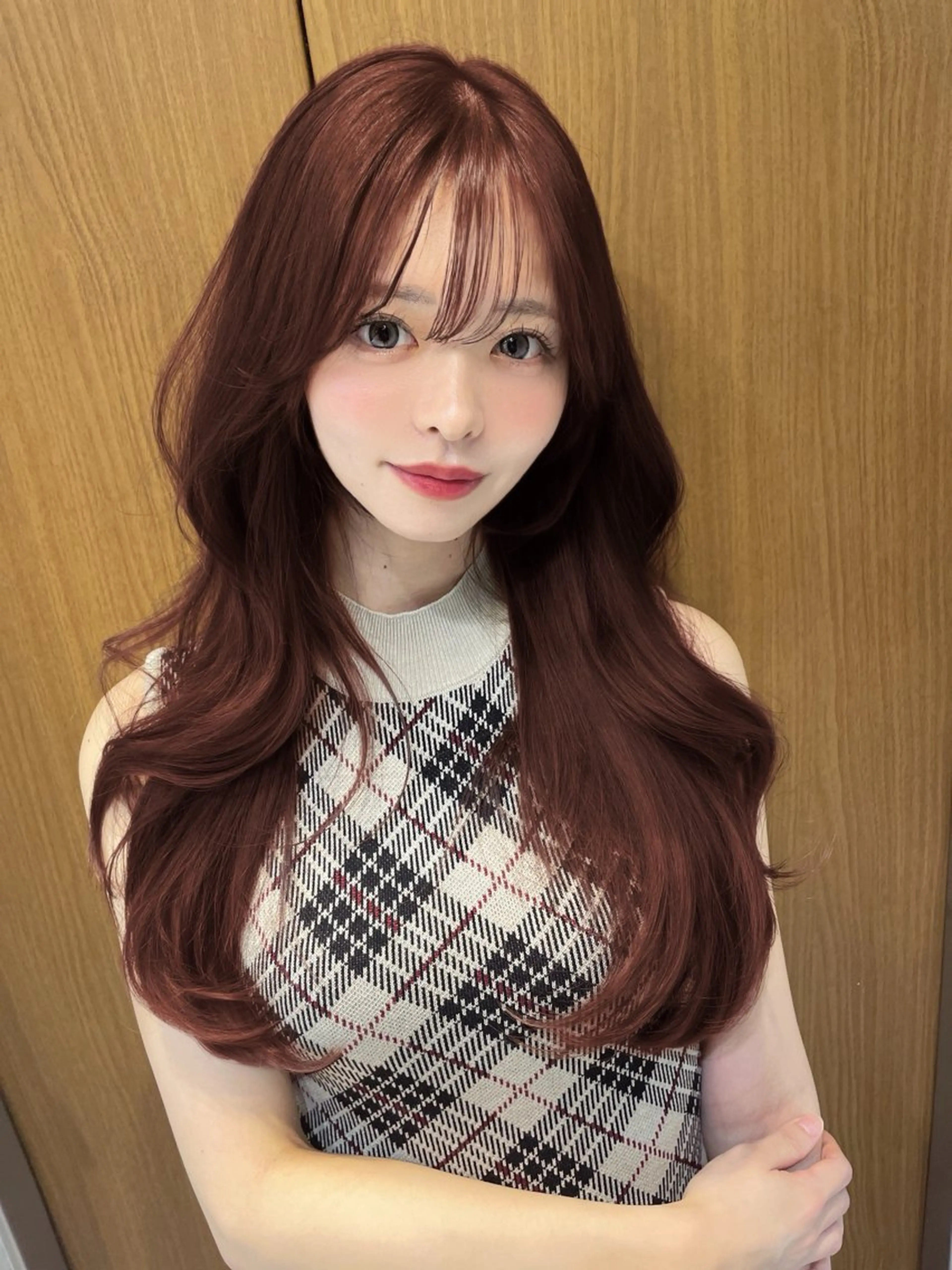 ロング 💗ブリーチなし 透け感💗徳井はやとのヘアスタイル