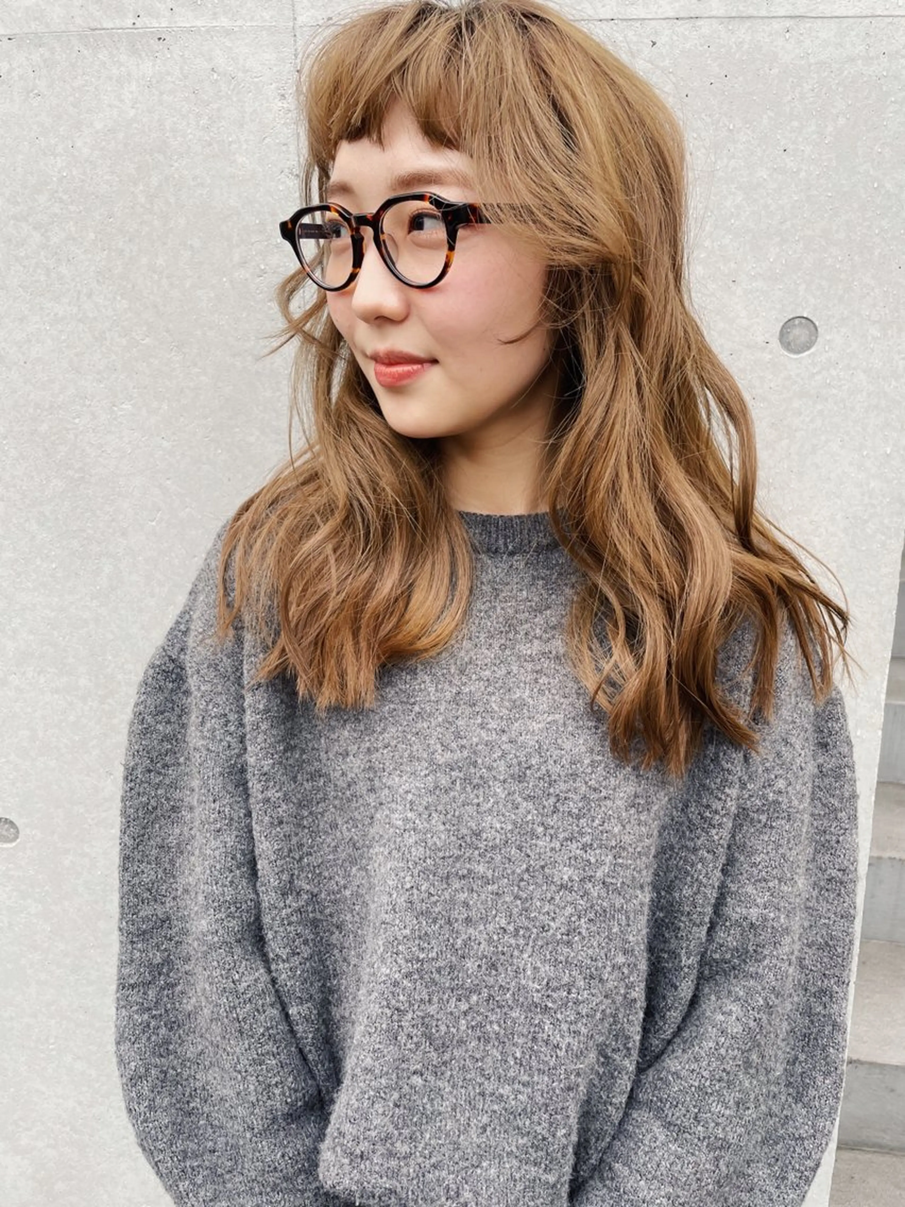 ミディアム カラー ベージュカラー カット ヘアカラー トリートメント ヘアセット センスをお届けします 大谷将生INFPのヘアスタイル