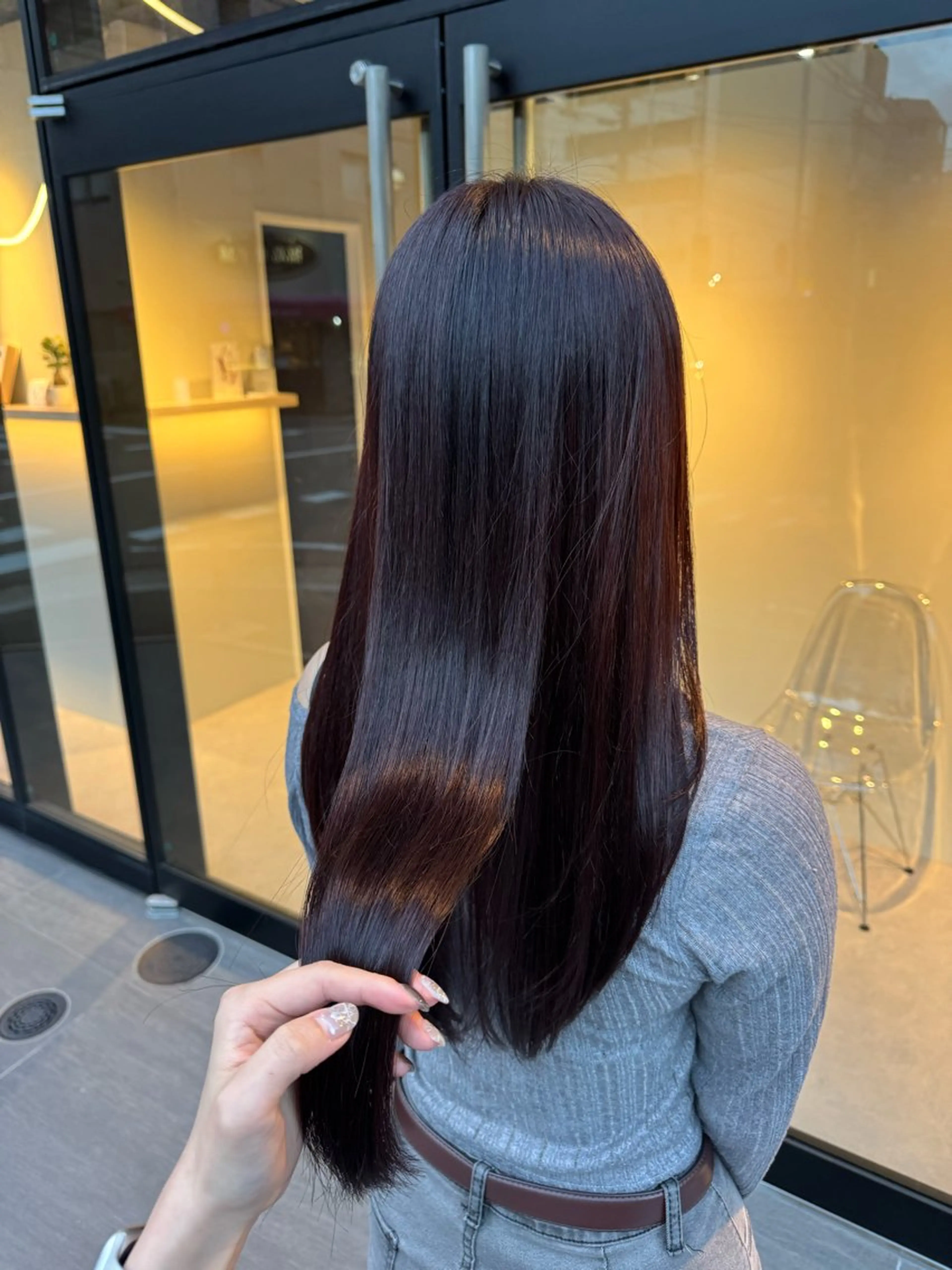 ロング カラー 縮毛矯正 カット ヘアカラー 縮毛矯正 NAVY/airi 完全完結型個室サロンのヘアスタイル