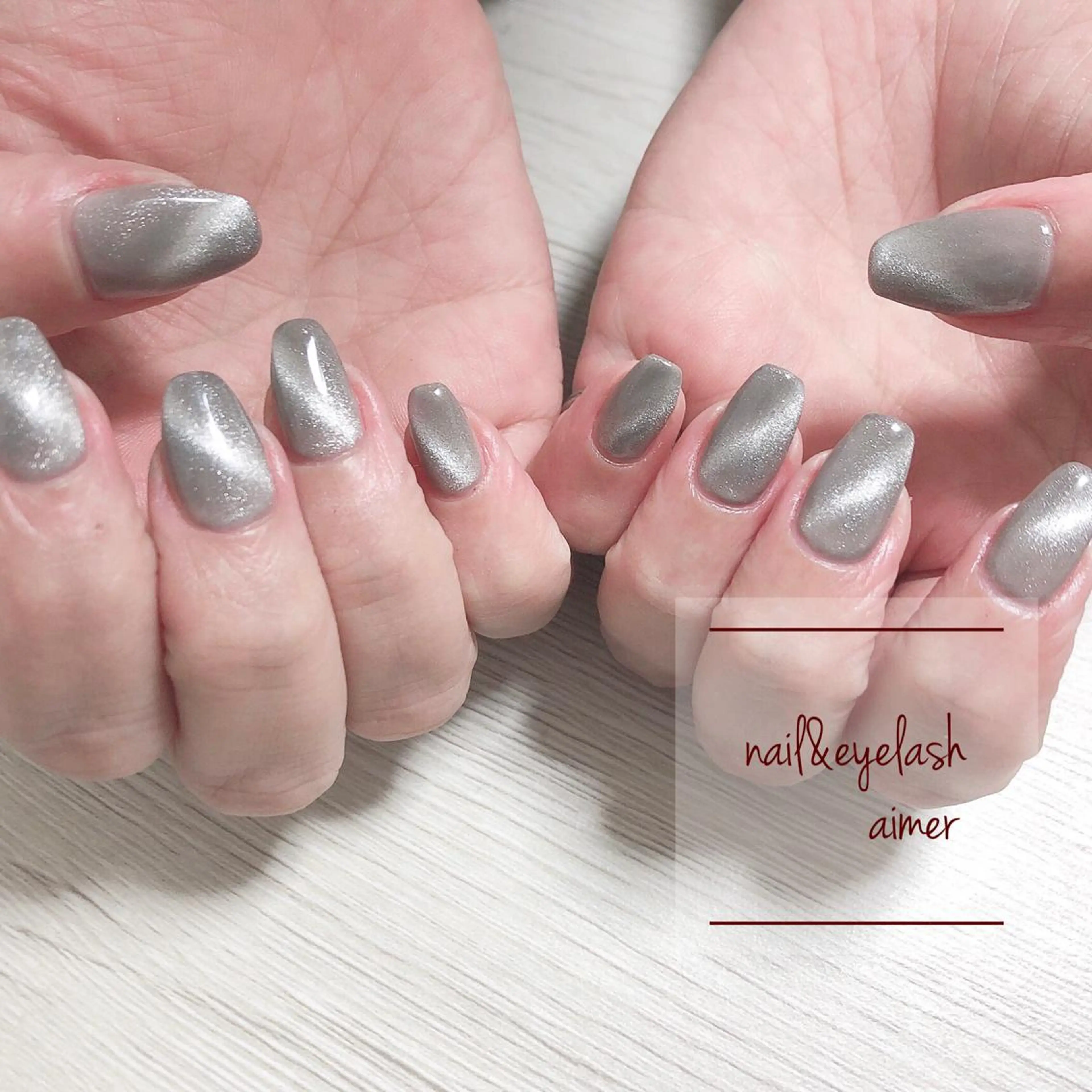 ネイル ワンカラーネイル ハンドネイル nail&eye aimerのマツエク・マツパデザイン