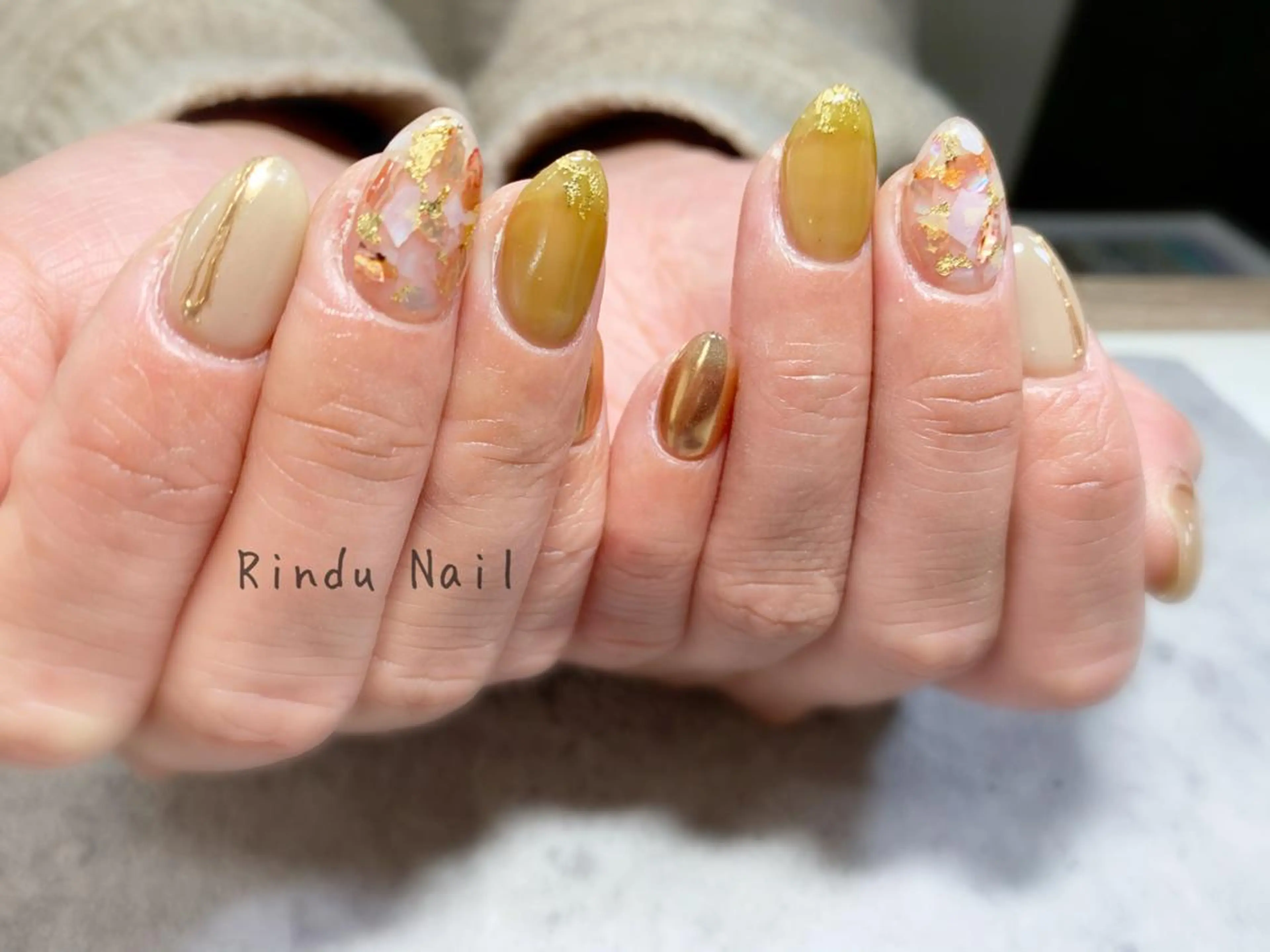 ネイル ニュアンスネイル Rindu Nail 名駅miniのネイルデザイン