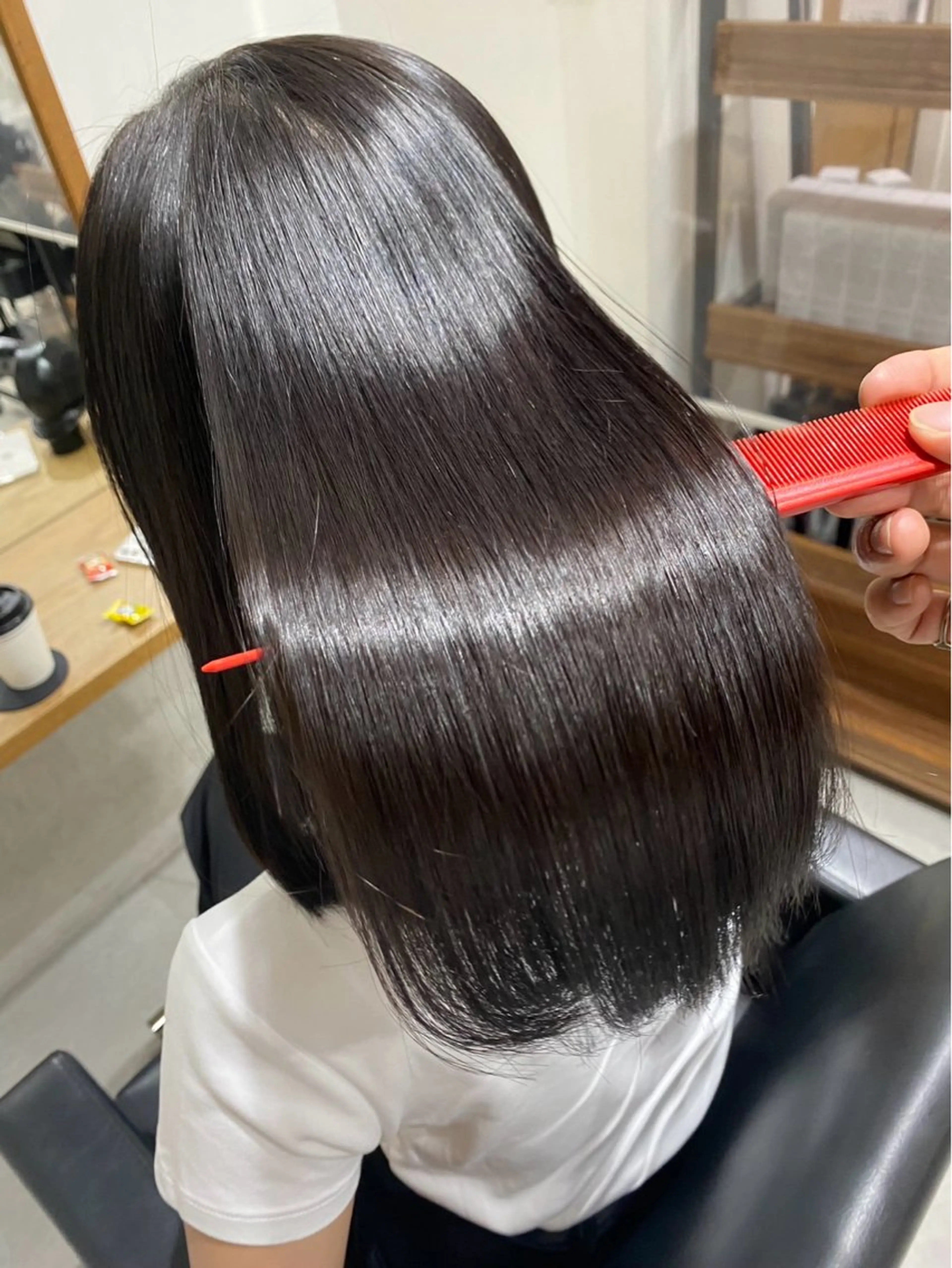 ミディアム 🦋‪酸性ストレート RISA🦋‪のヘアスタイル