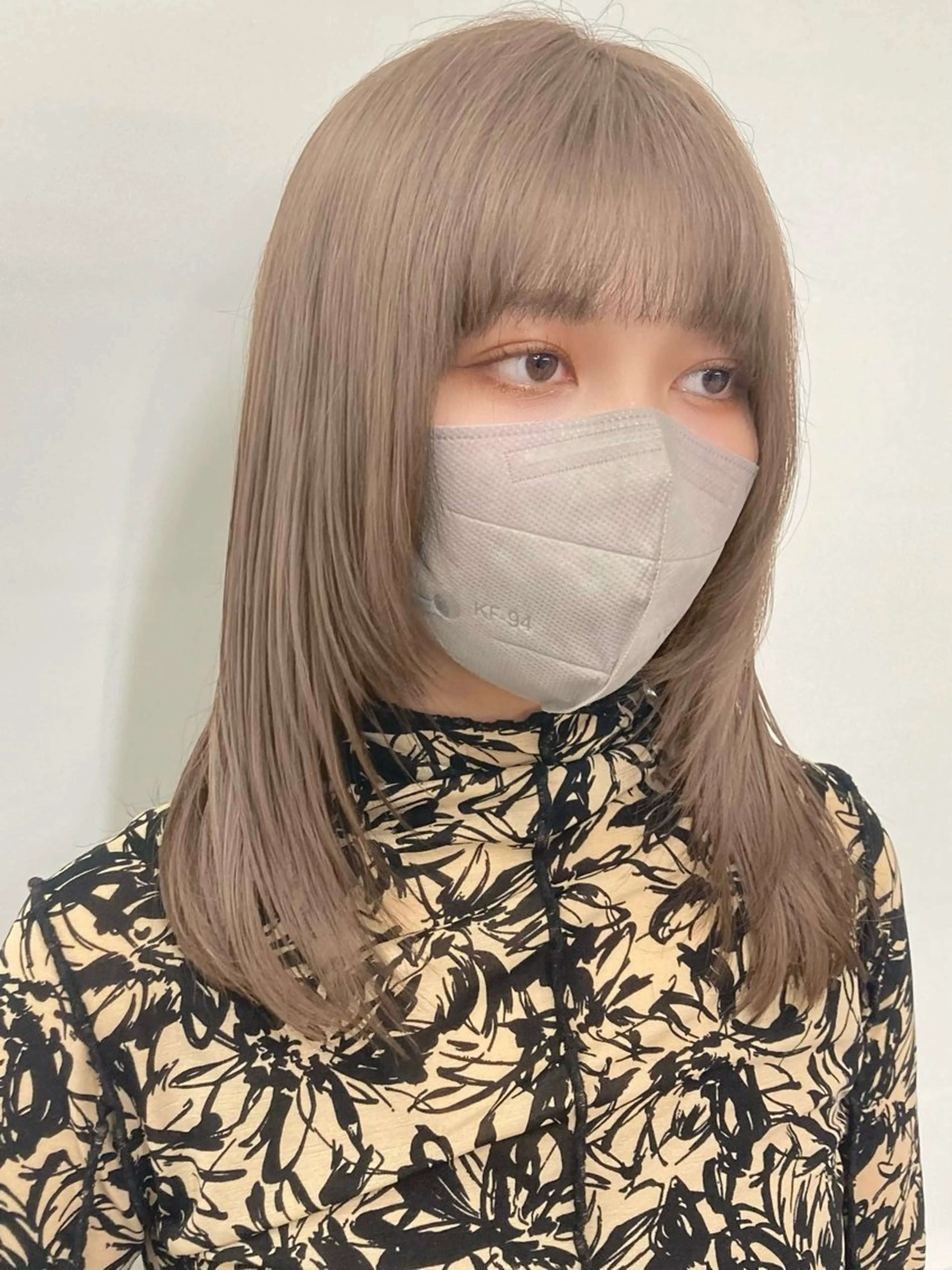 ミディアム カラー カット ヘアカラー トリートメント ウルフ/レイヤー エクステ/kokiのヘアスタイル
