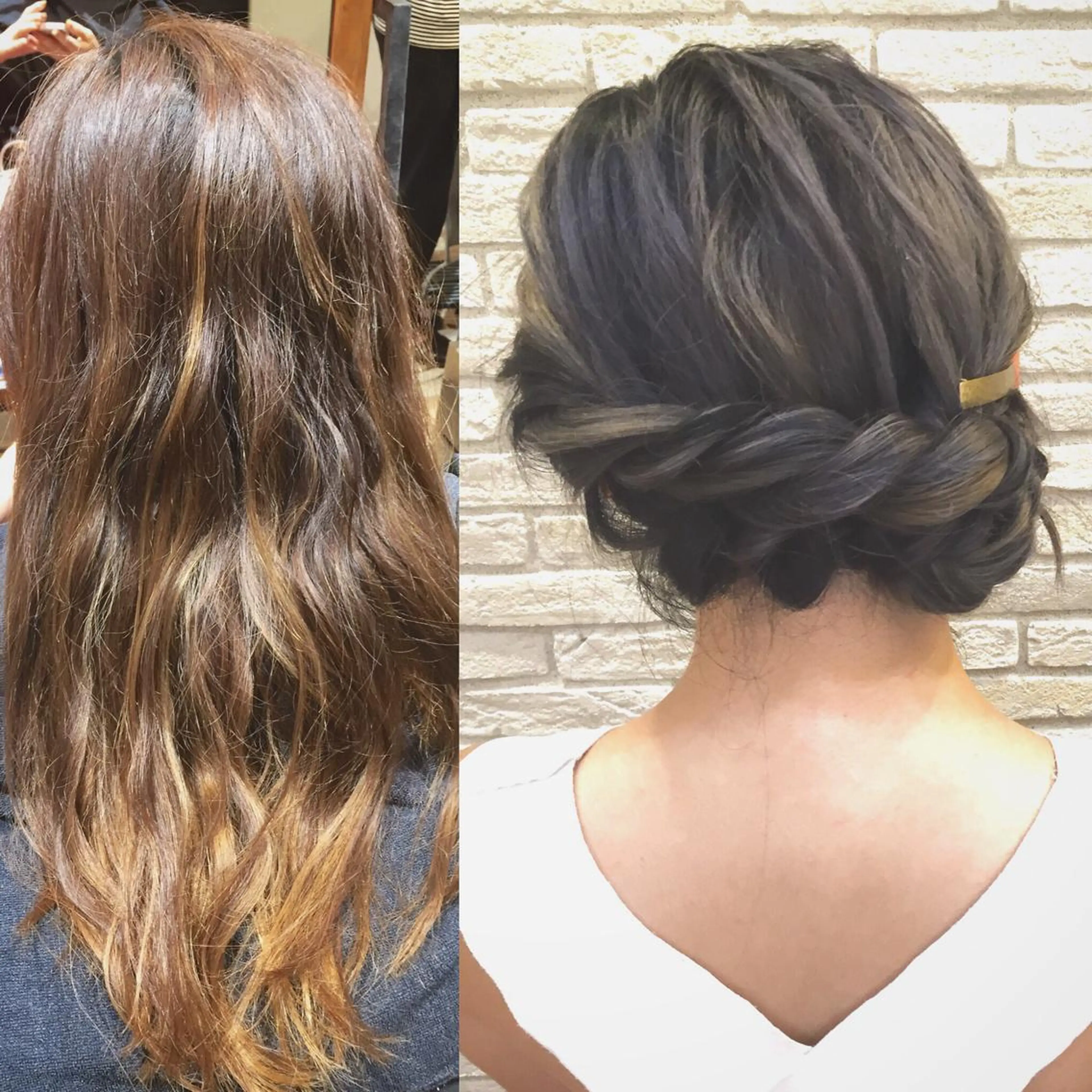 セミロング ロング カラー ブリーチ ハイライトカラー ハイライト ラフィスヘアードープ所属・[外国人風カラー] 田中健太のヘアスタイル