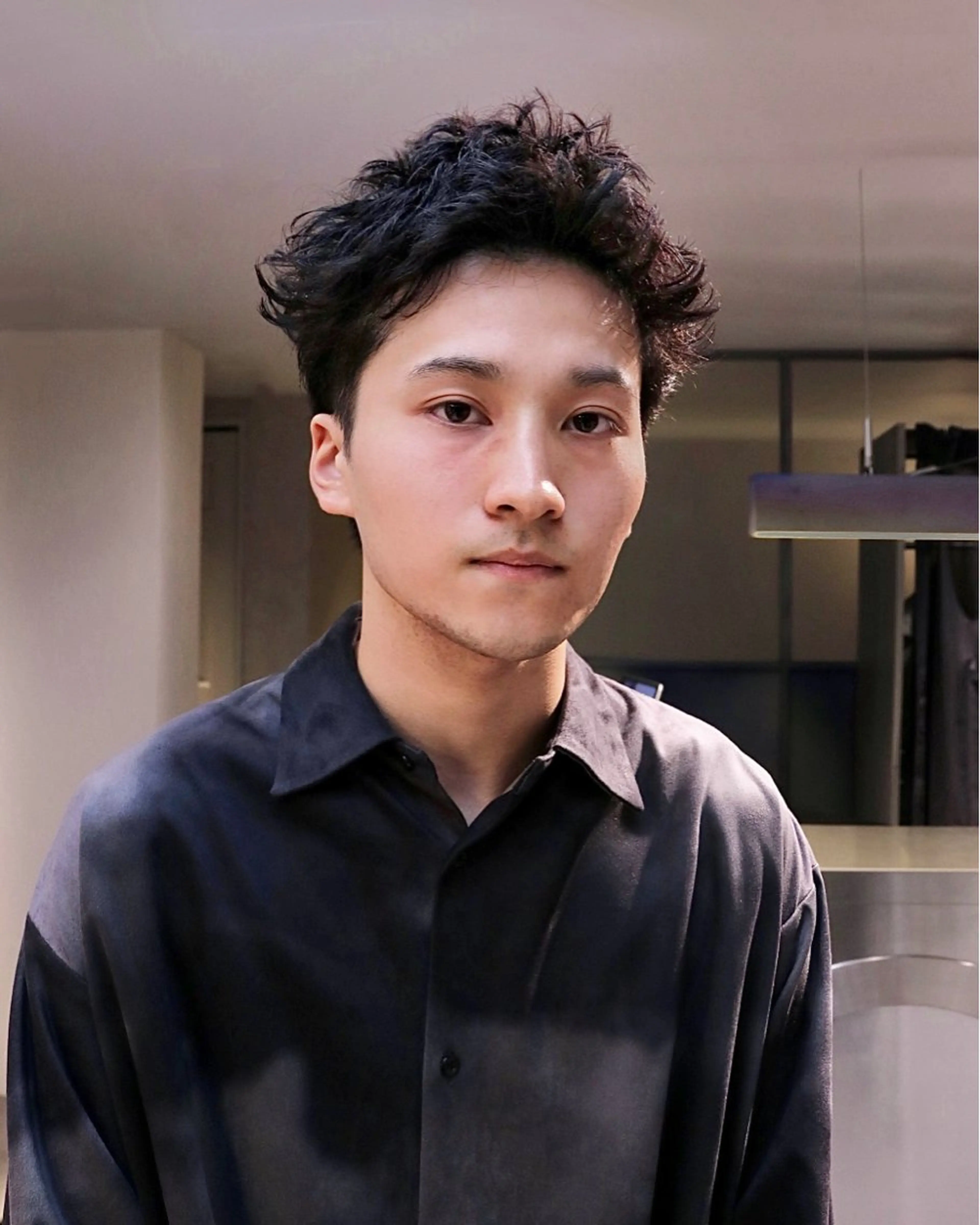 パーマ メンズ メンズパーマ スパイキーショート カット パーマ Qin shaire salon 原宿verno店所属・【センターパート】 ETO／江藤翼の眉毛・アイブロウイメージ