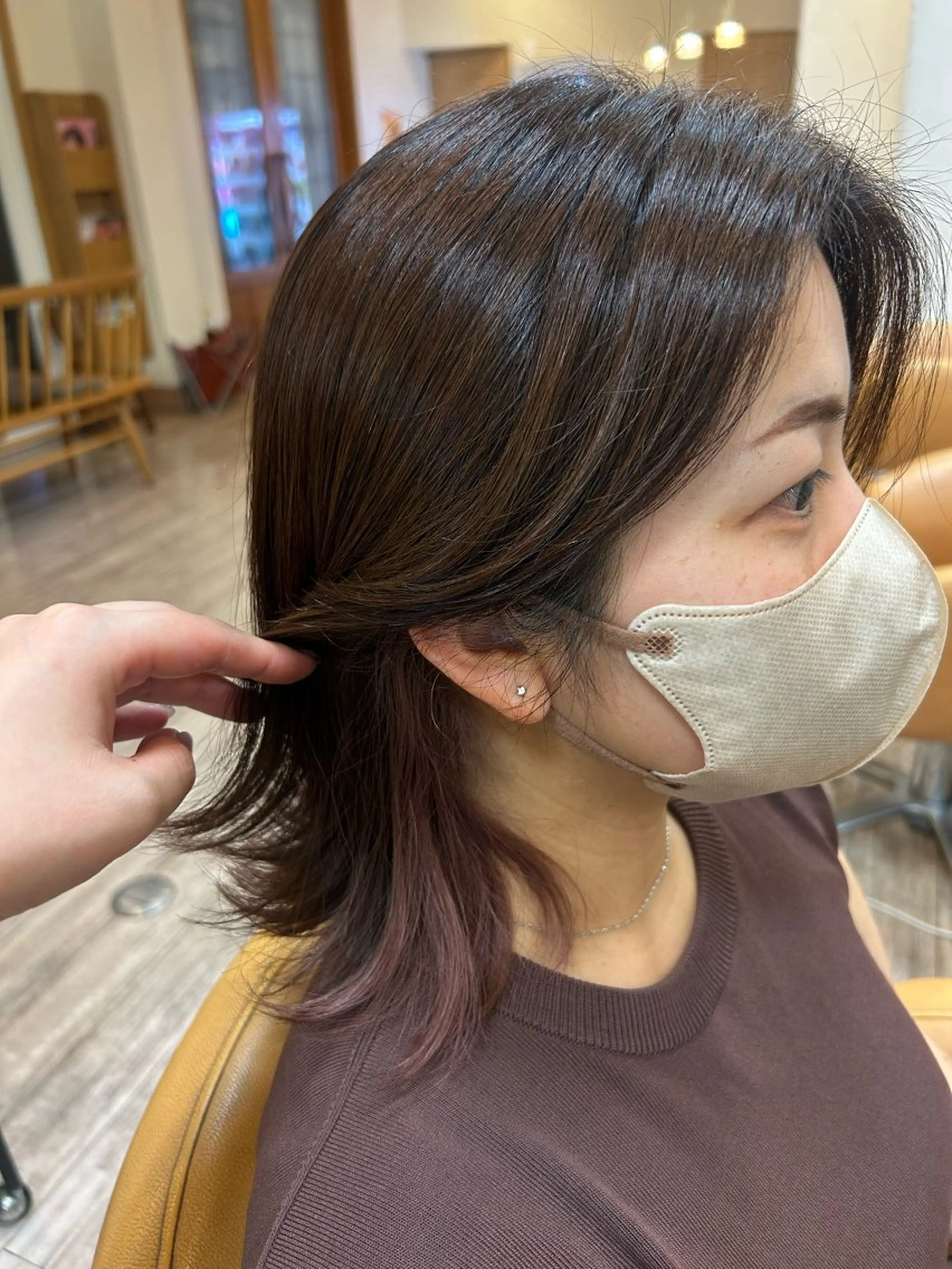 ミディアム ヘアカラー ヘアルームflat・ Rena🌼ྀིのヘアスタイル