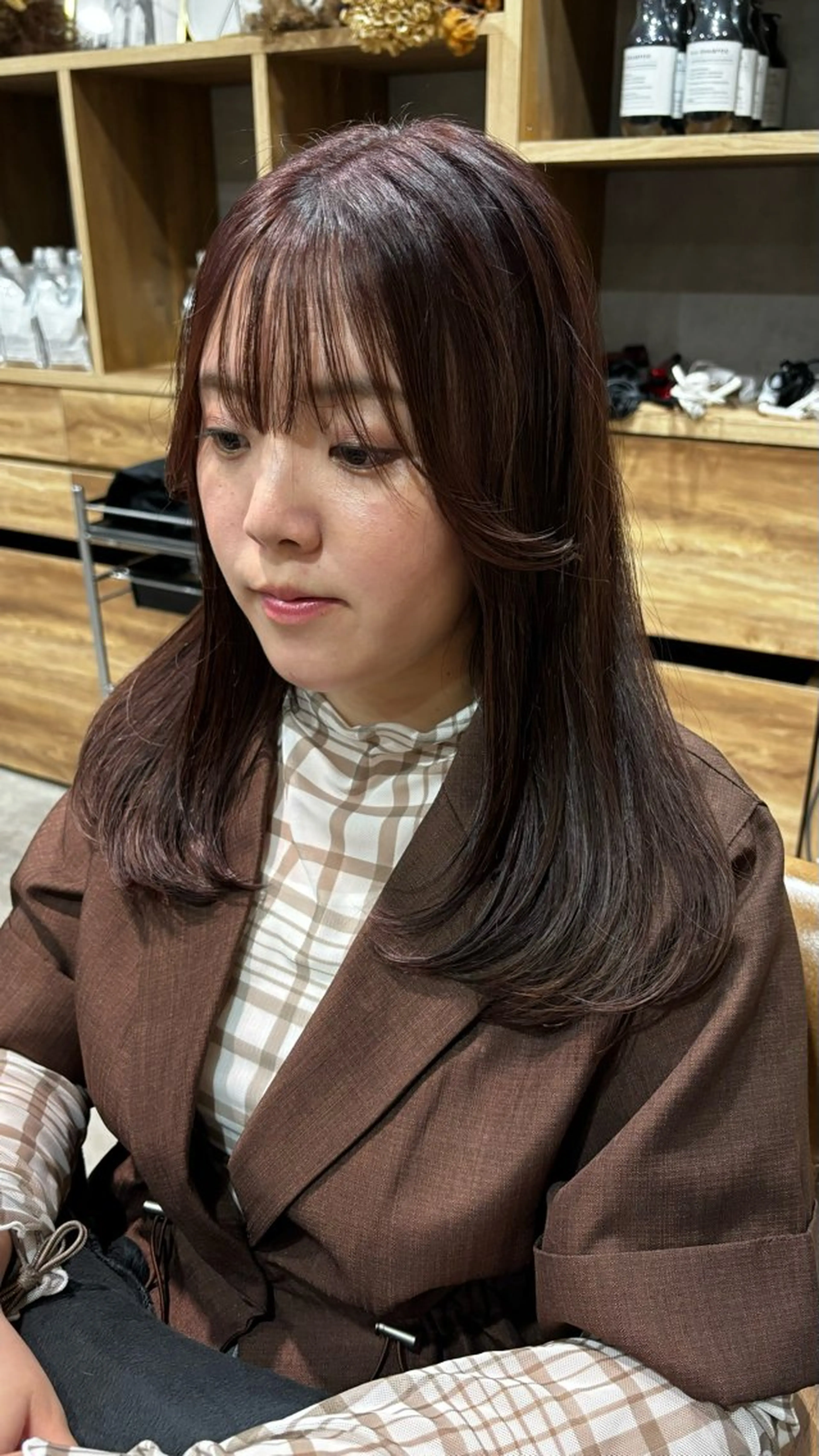 ロング レイヤーカット カット ヘアカラー ﾔﾏｼﾀ ﾘﾘのヘアスタイル