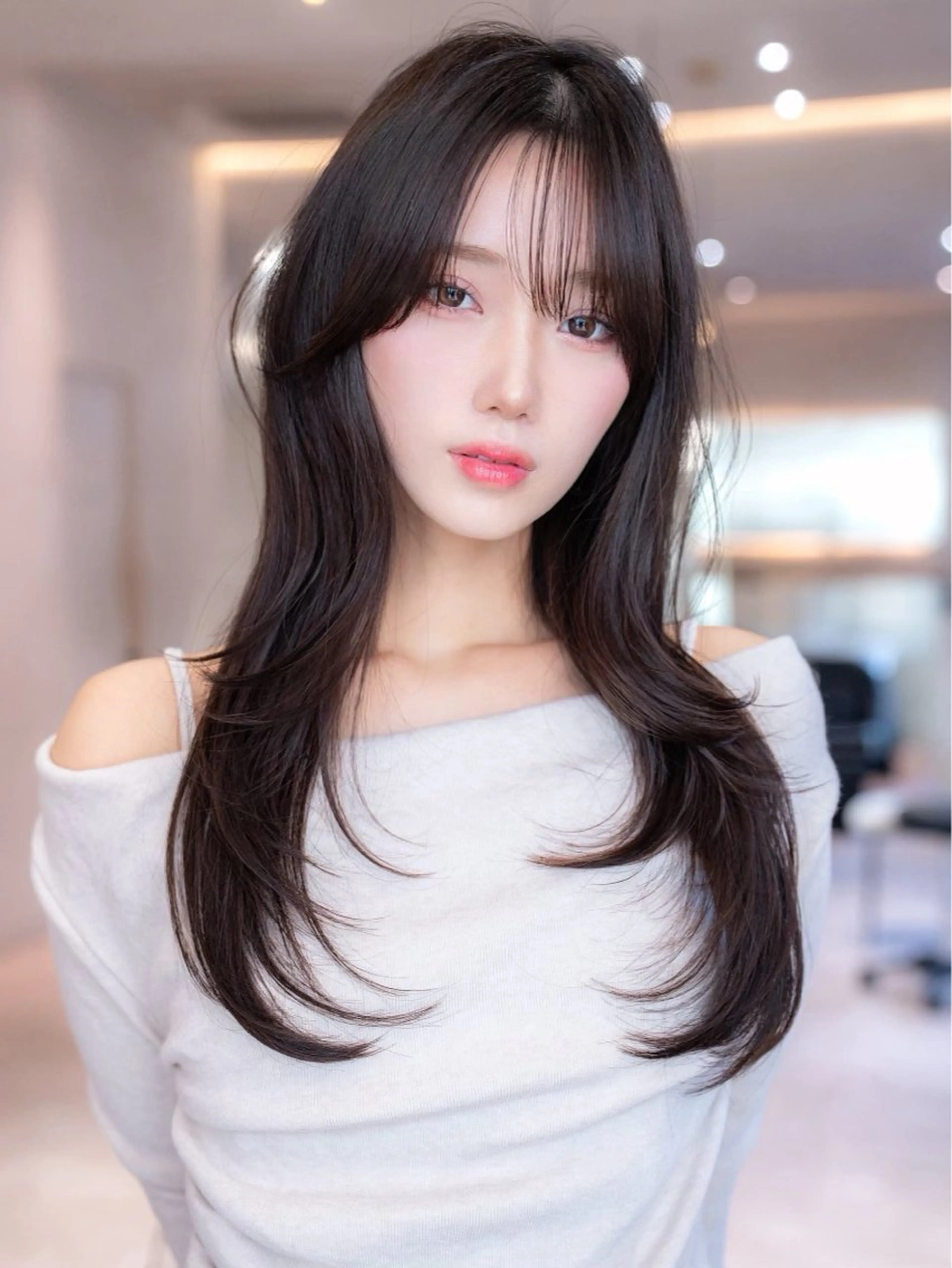 ロング カラー ブラウンカラー ヘアカラー 韓国ヘア顔周りカット そーた/渋谷駅のヘアスタイル