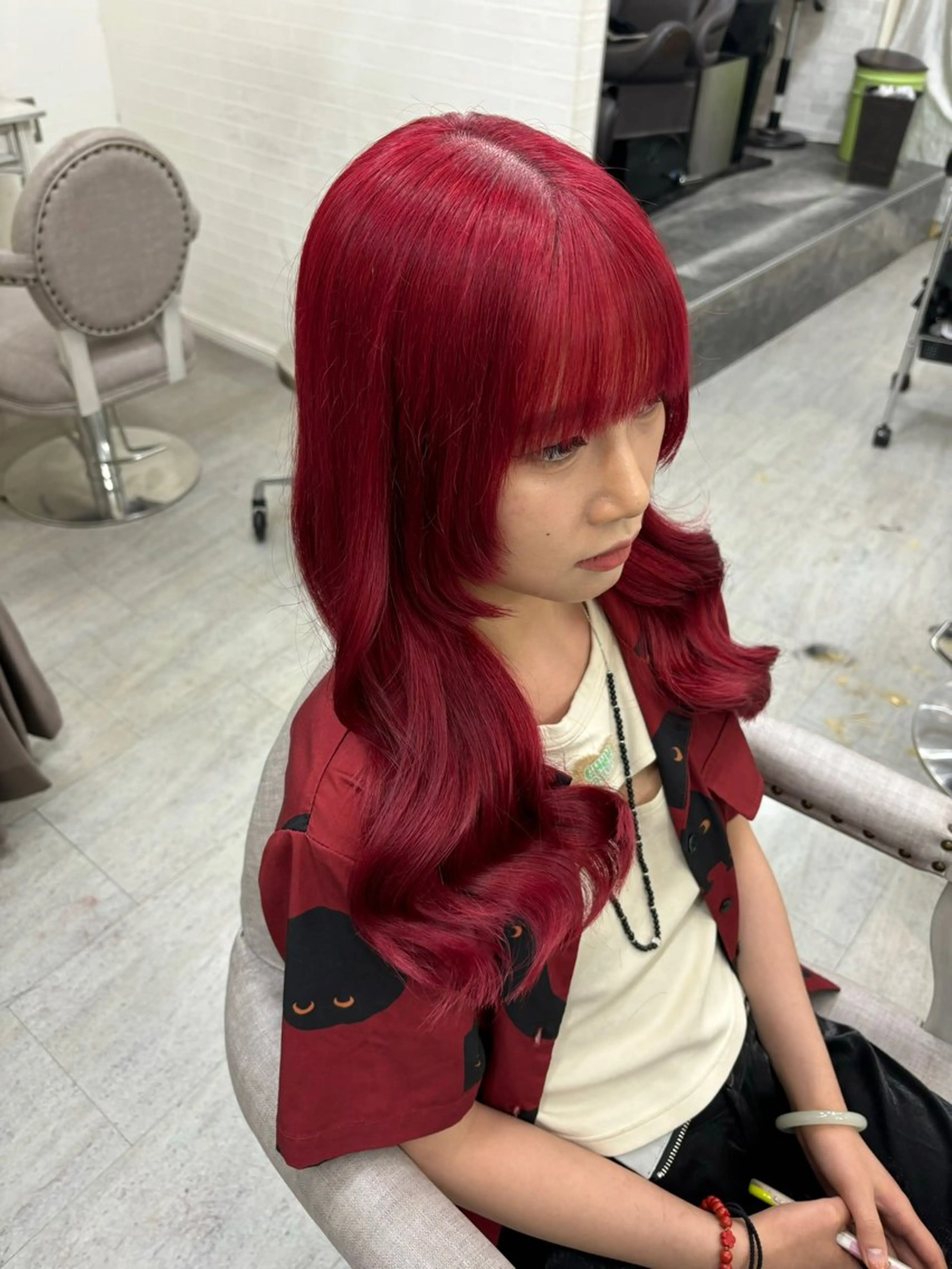 ロング ヘアカラー ヘアセット ☆透明感カラー☆まいのヘアスタイル
