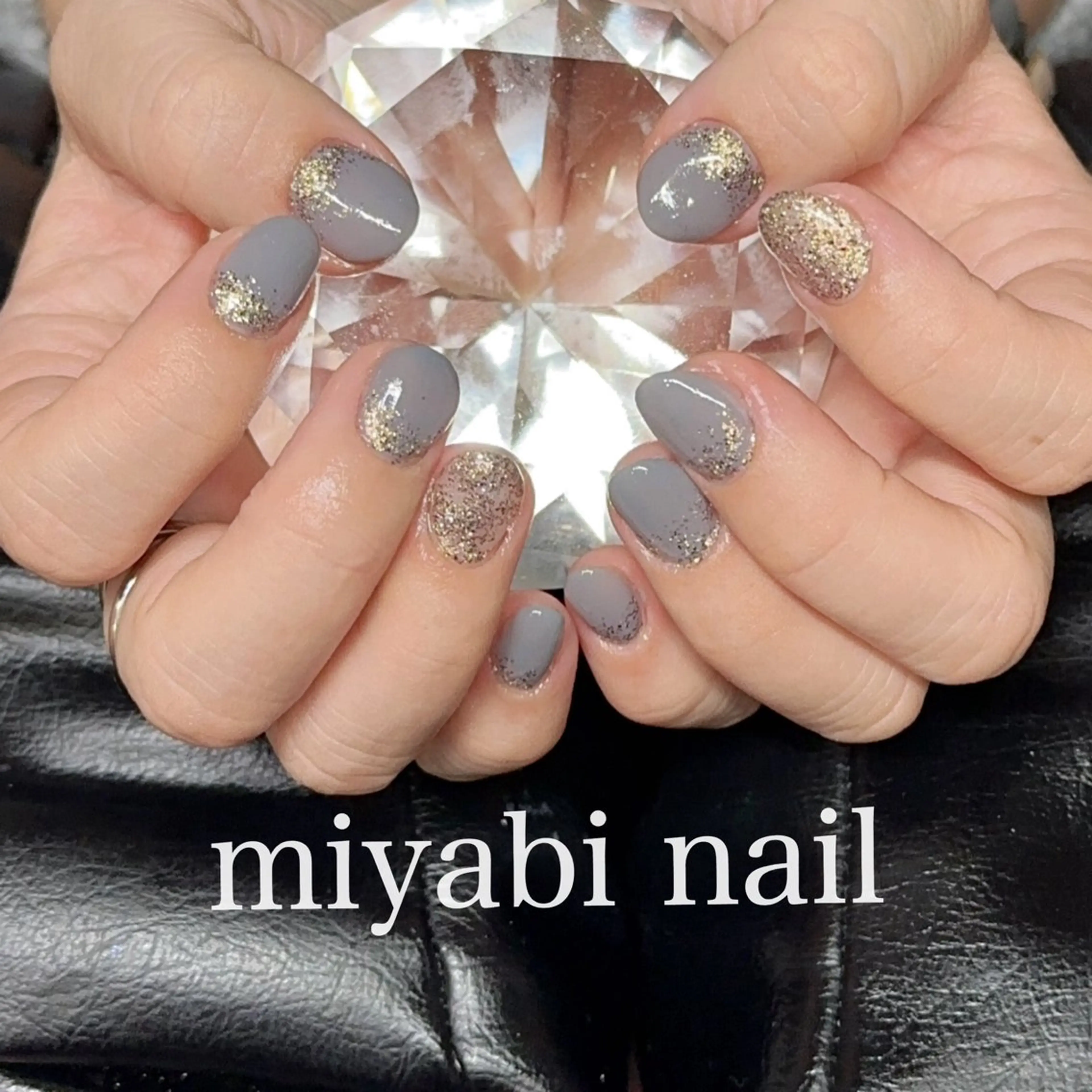 ネイル ジェルネイル キラキラネイル ラメ(グリッター) 持ち込み ハンドネイル miyabi nail 桂川駅近くのネイルデザイン