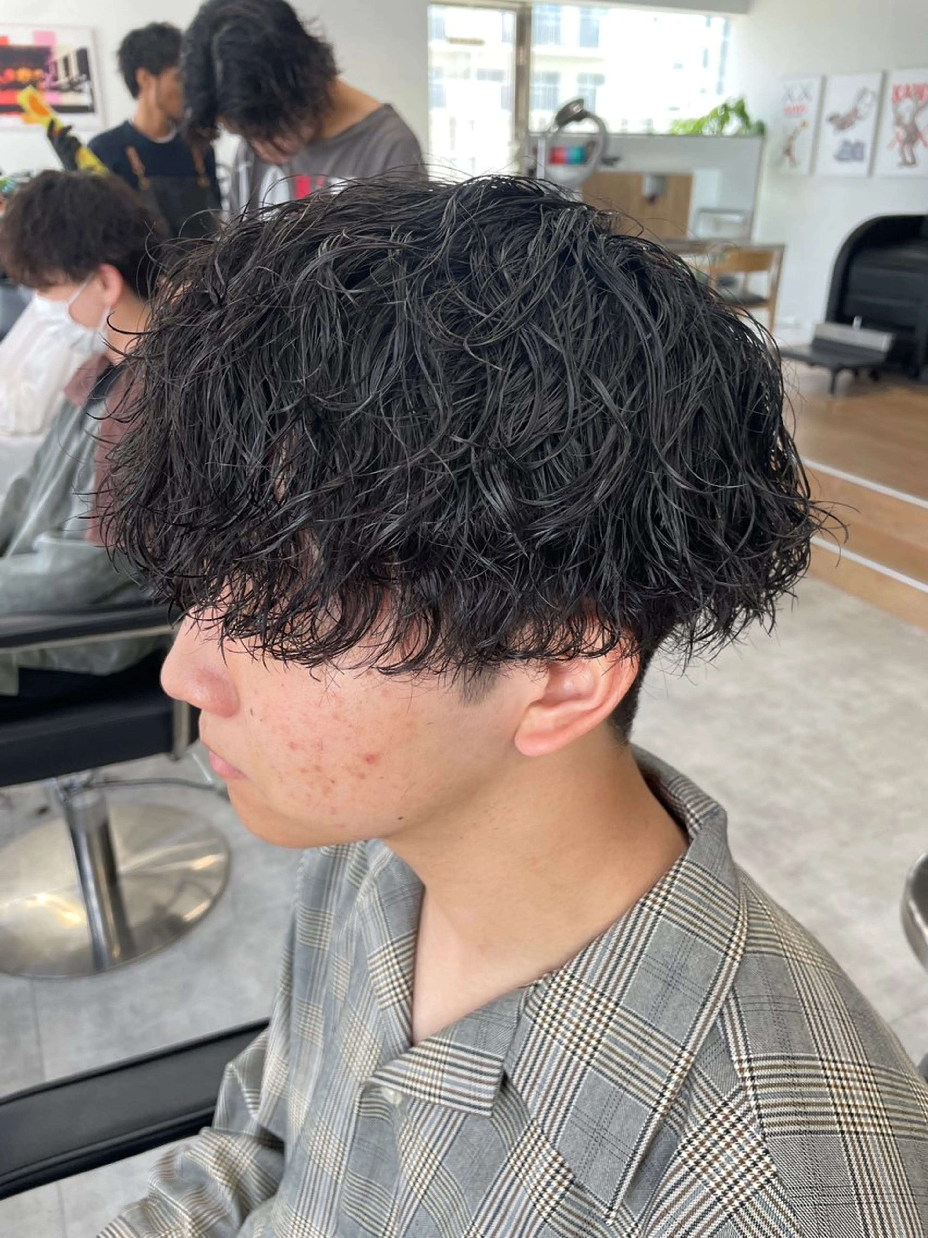 ショート パーマ メンズ カット パーマ メンズパーマ/新潟/ 万代／田崎亮🌟のヘアスタイル