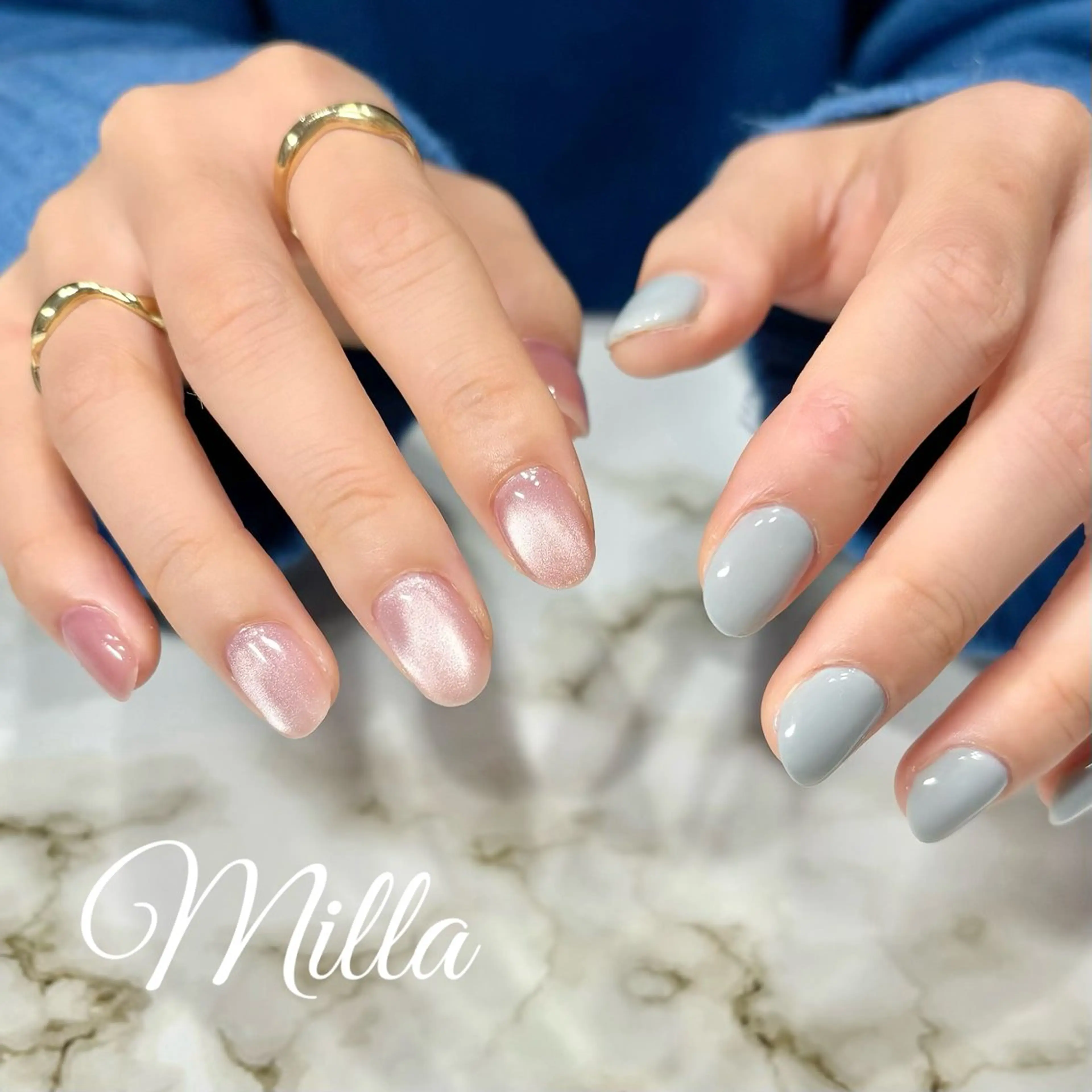 ネイル マグネットネイル ワンカラーネイル Nail Salon Milla / ミラのネイルデザイン