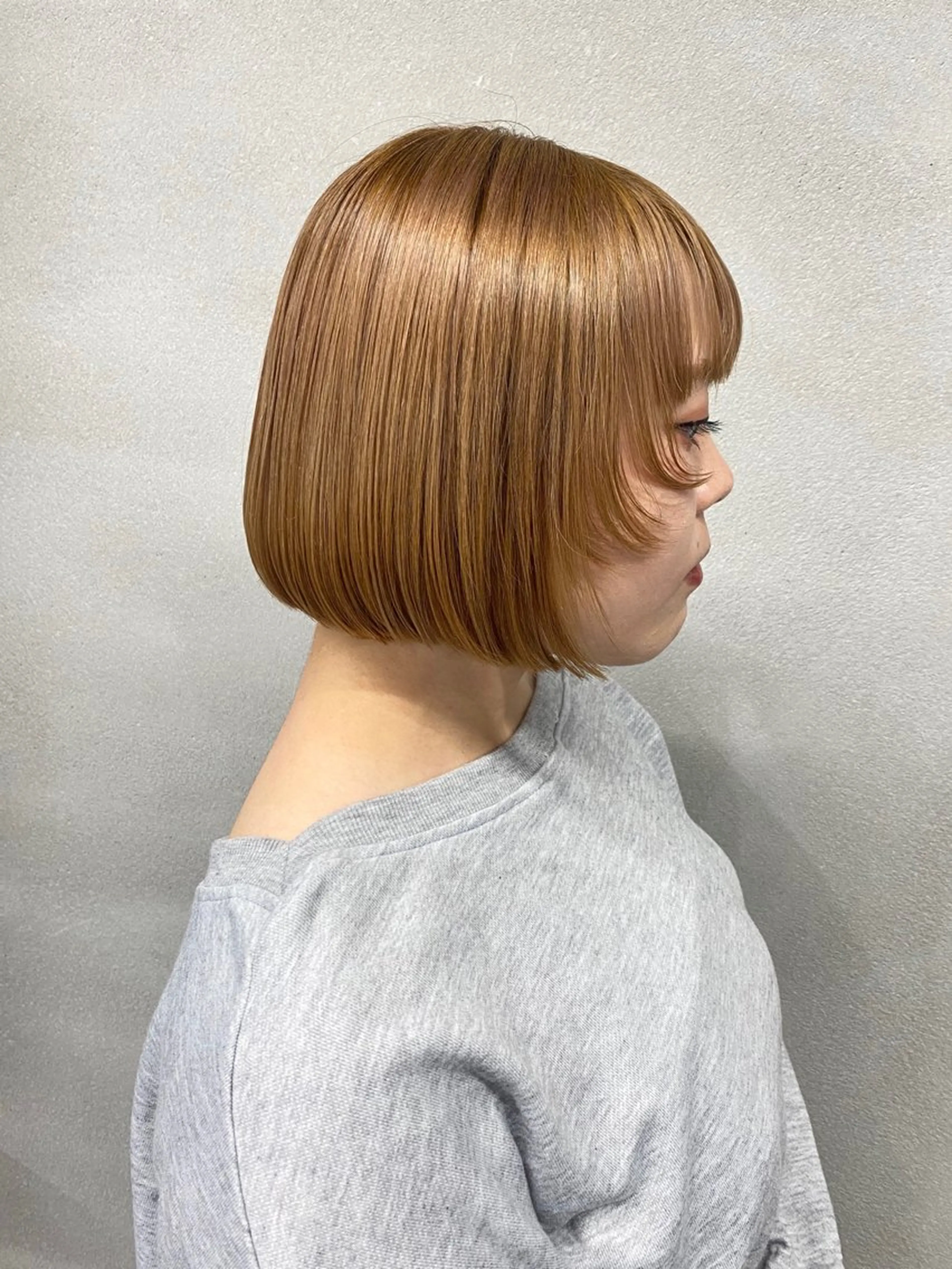 ショート カラー ボブ 顔まわりレイヤー 顔周りカット 姫カット レイヤーカット カット トリートメント 柏 デザインカラー/ レイヤー🐣シオリのヘアスタイル