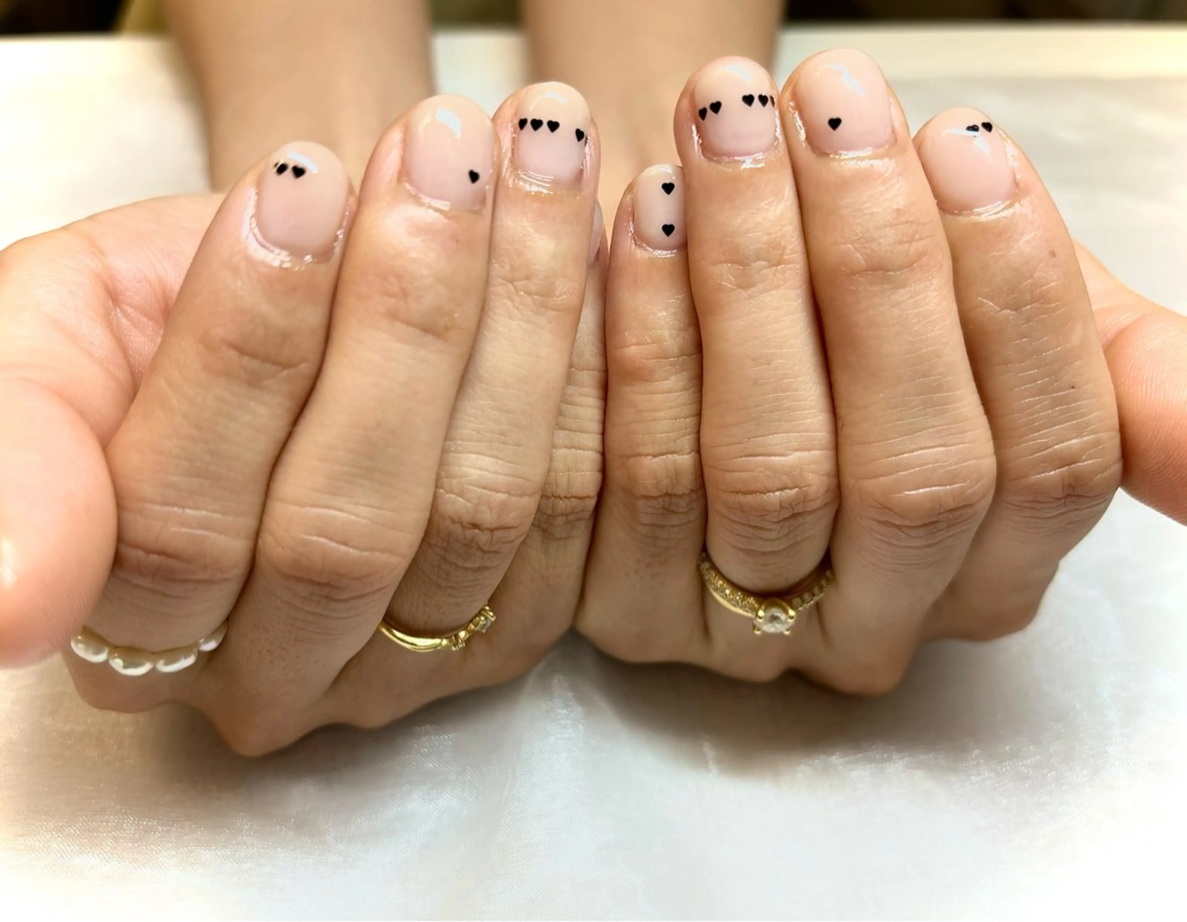 ネイル ハート シンプルネイル ハンドネイル solna_ yuのネイルデザイン
