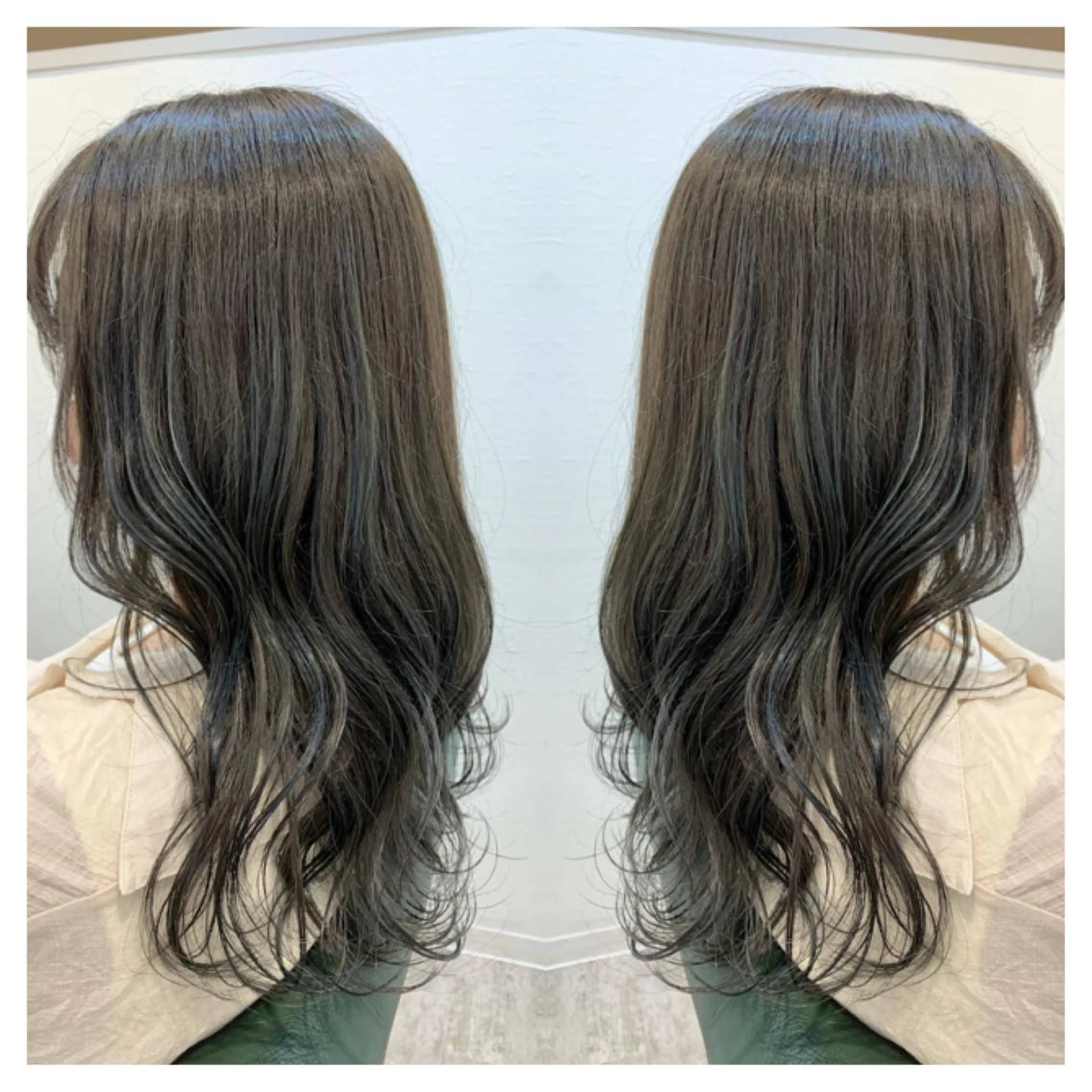 セミロング カラー カット ヘアカラー トリートメント 村山 茉衣のヘアスタイル
