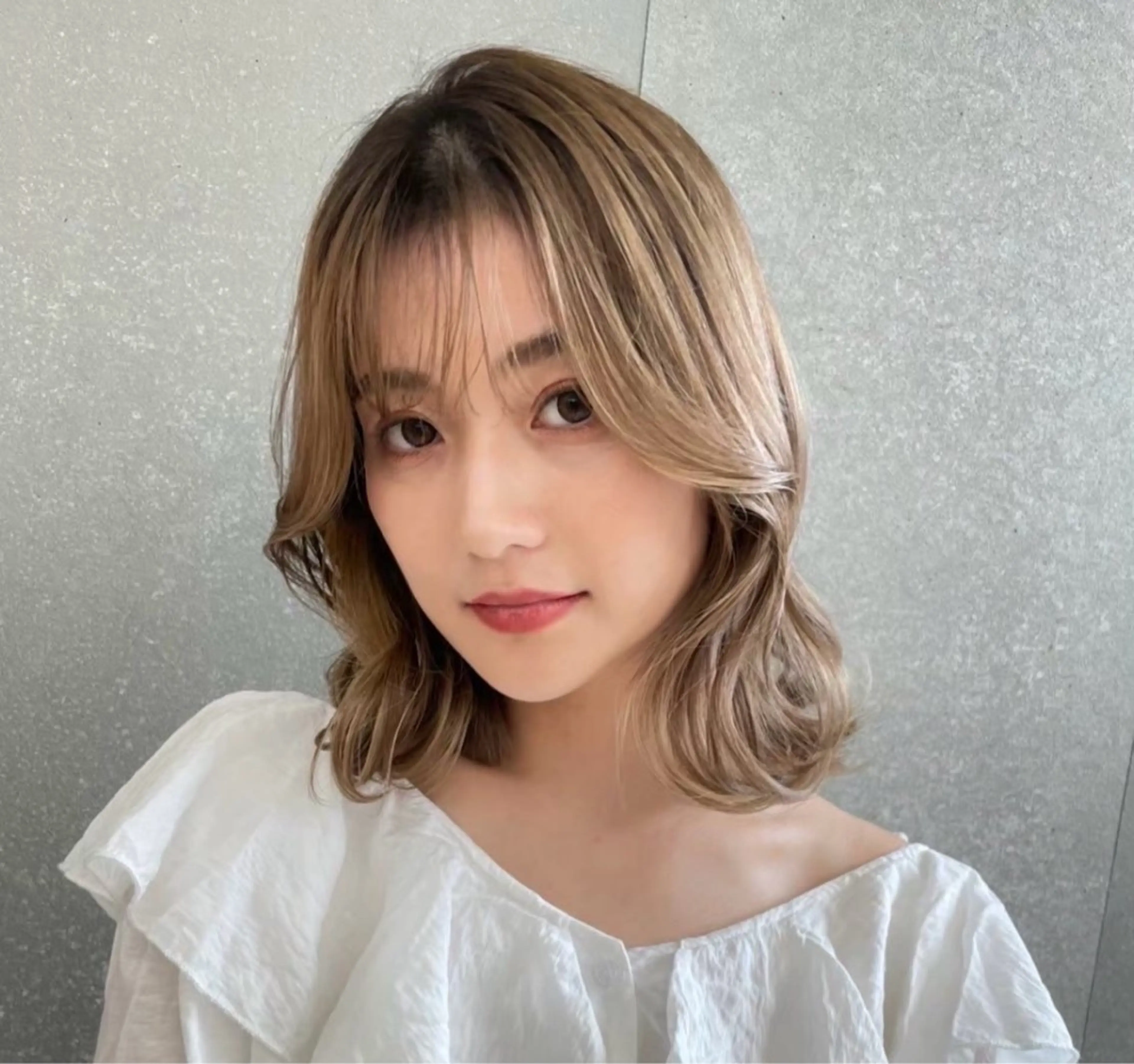 ミディアム カット ヘアカラー トリートメント ✵髪質改善 レイヤー 佐藤琉好✵のヘアスタイル