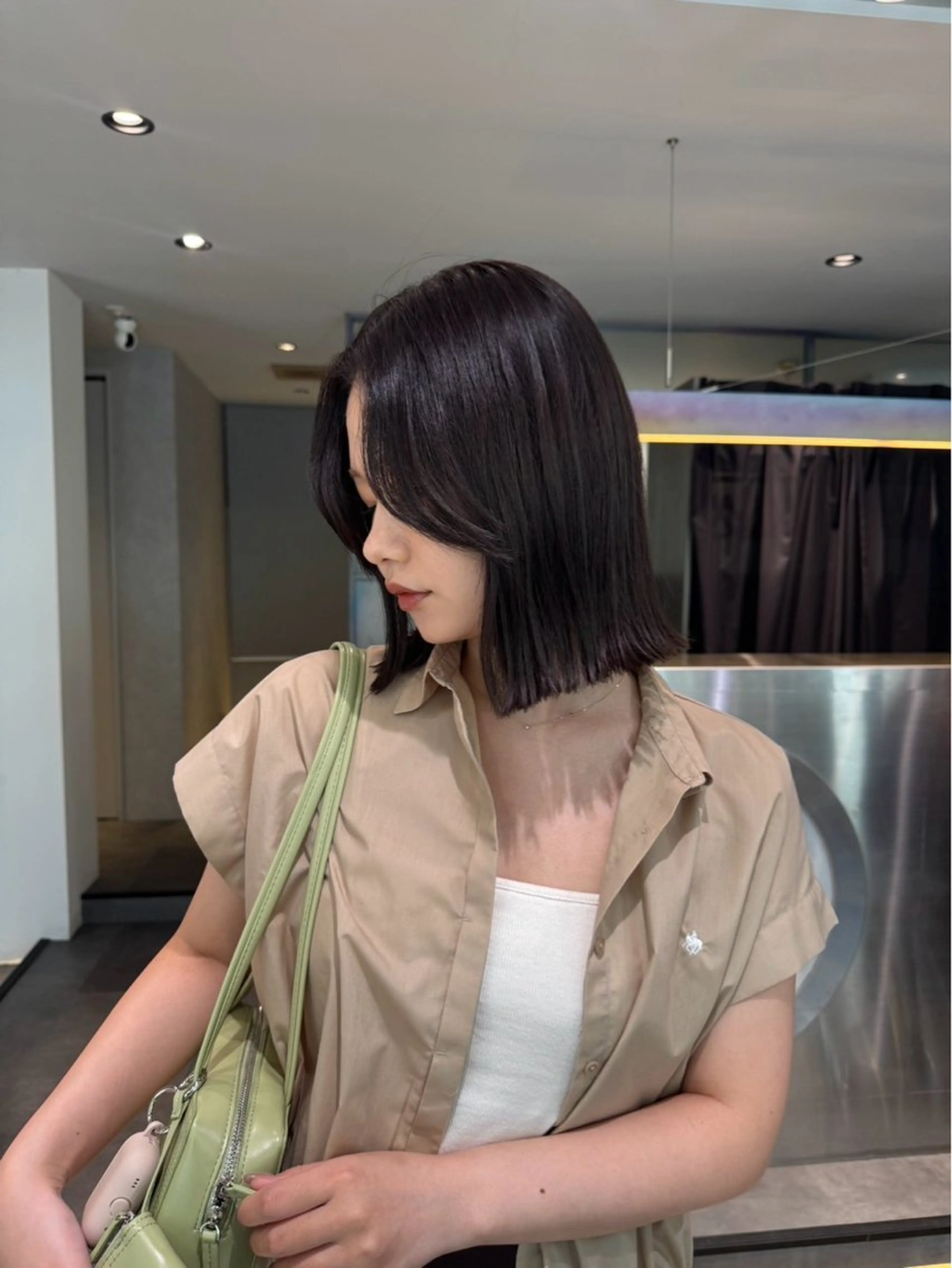 ミディアム カラー カット ヘアカラー Qin shaire salon 原宿店所属・髪質改善/透明感カラ ー/Atsukoのヘアスタイル