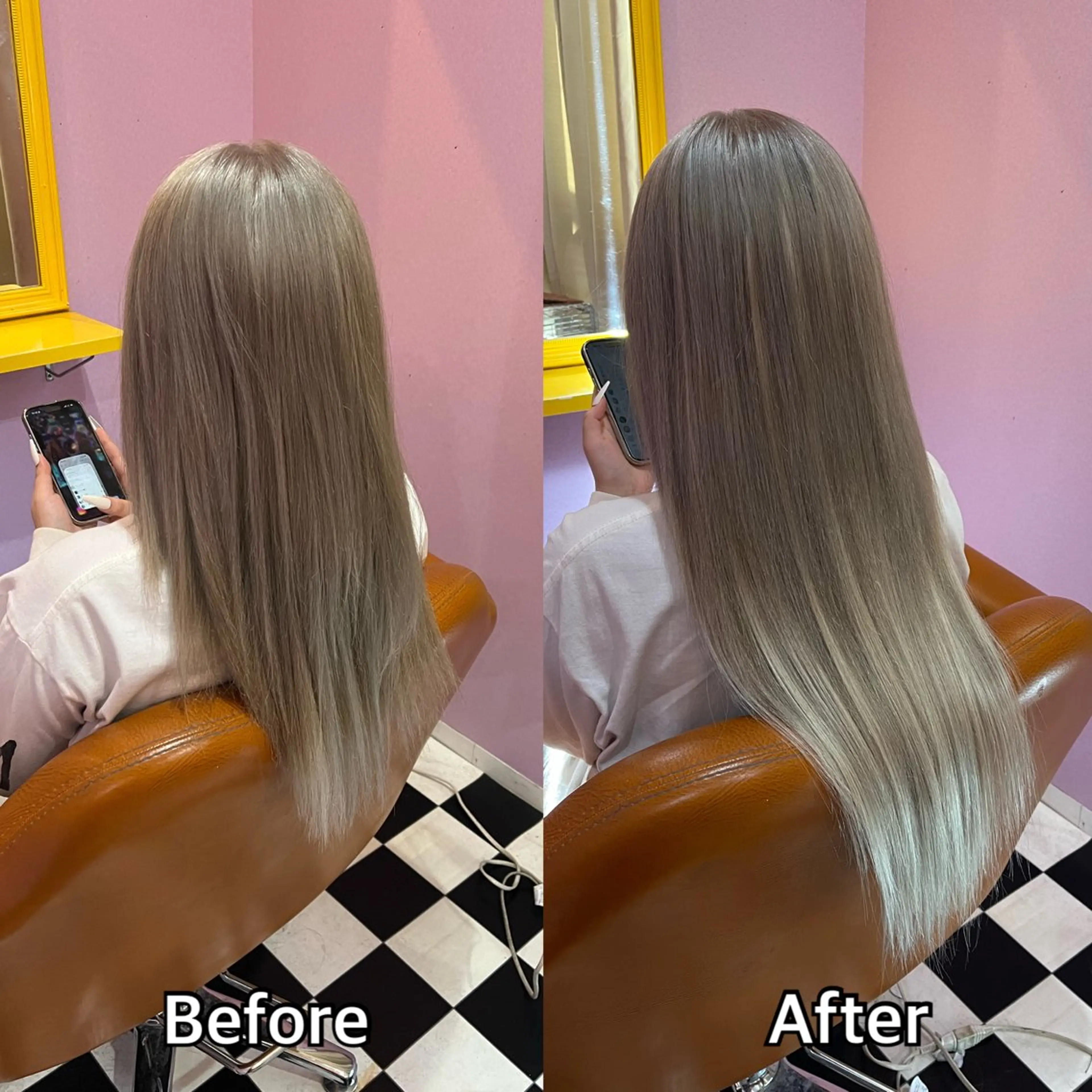 ロング エクステ シール＋ちび編み込み エクステ梅田🐨のヘアスタイル