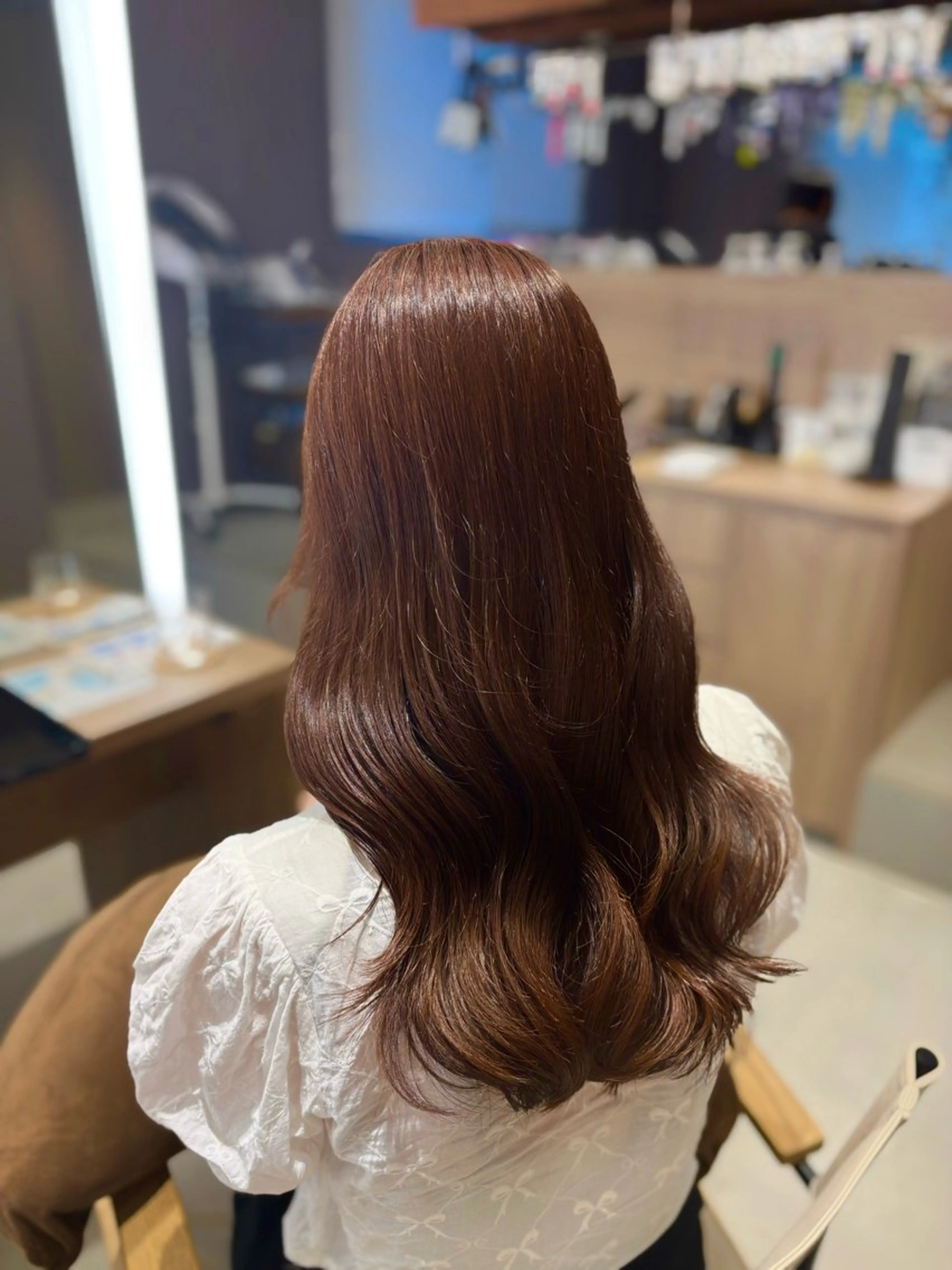 ロング カラー ブラウンカラー オレンジ オレンジブラウン カット ヘアカラー レイヤーカット/ボブ /nene🍥⋆*のヘアスタイル