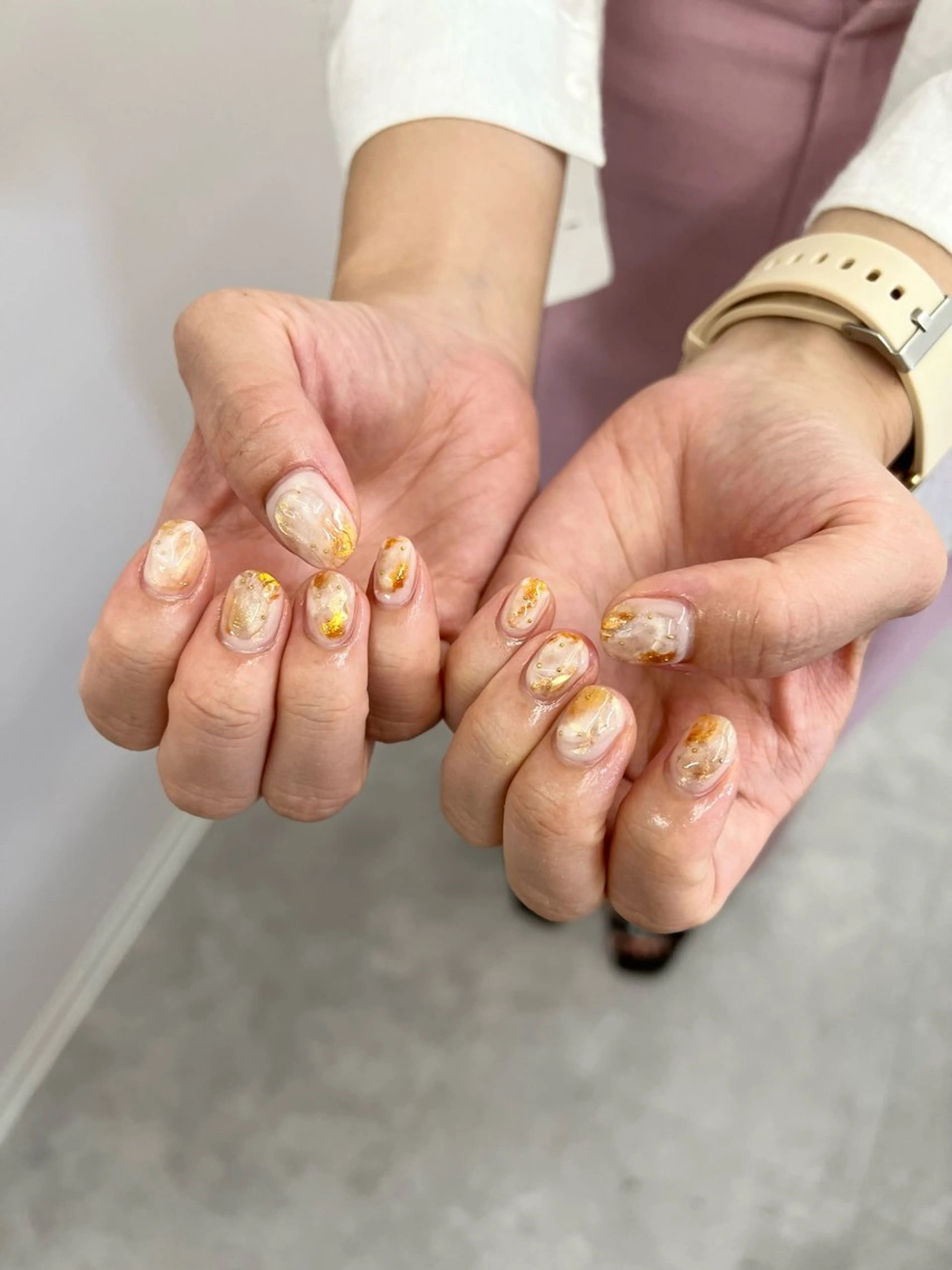 ネイル ジェルネイル 韓国ネイル マグネットネイル ニュアンスネイル パラジェル ハンドネイル ハンドケア Bana_ Nailのネイルデザイン