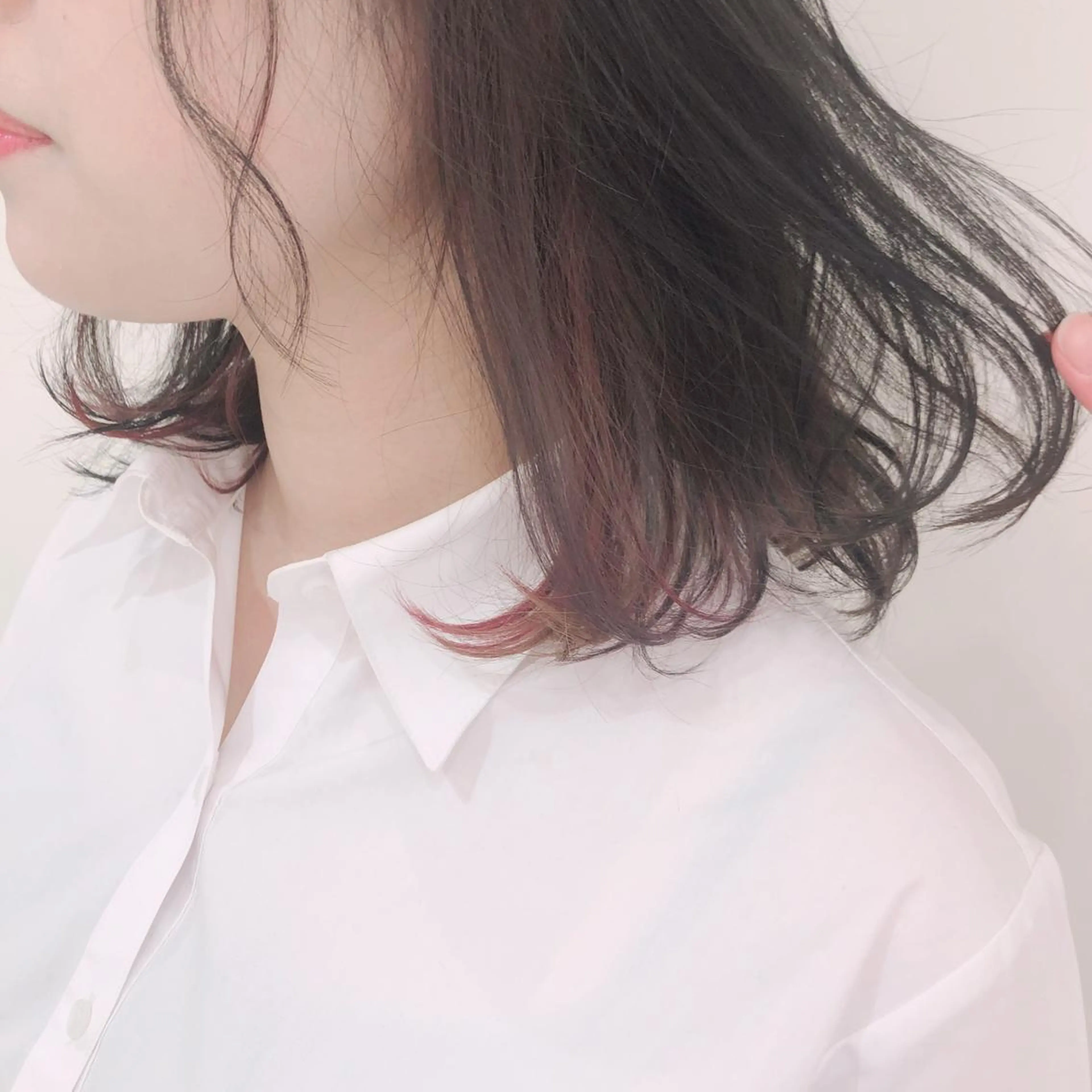 ミディアム カラー ヘアカラー 野村 さなみ✨ぱっつんボブのヘアスタイル