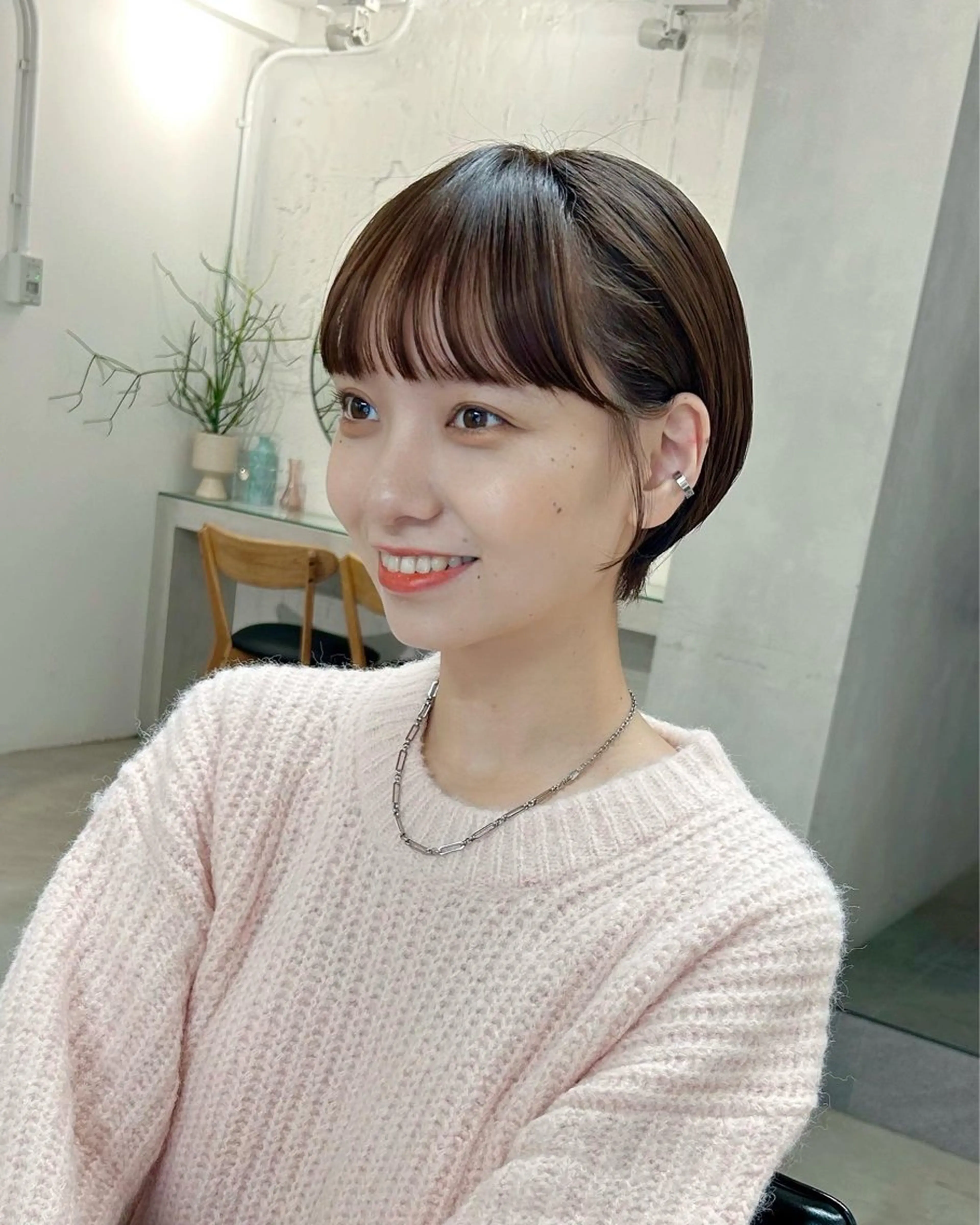 ショート ショートボブ ボブ ショートヘア ワイドバング カット ヘアカラー ❤️ショートカット ・顔周りカット❤️のヘアスタイル