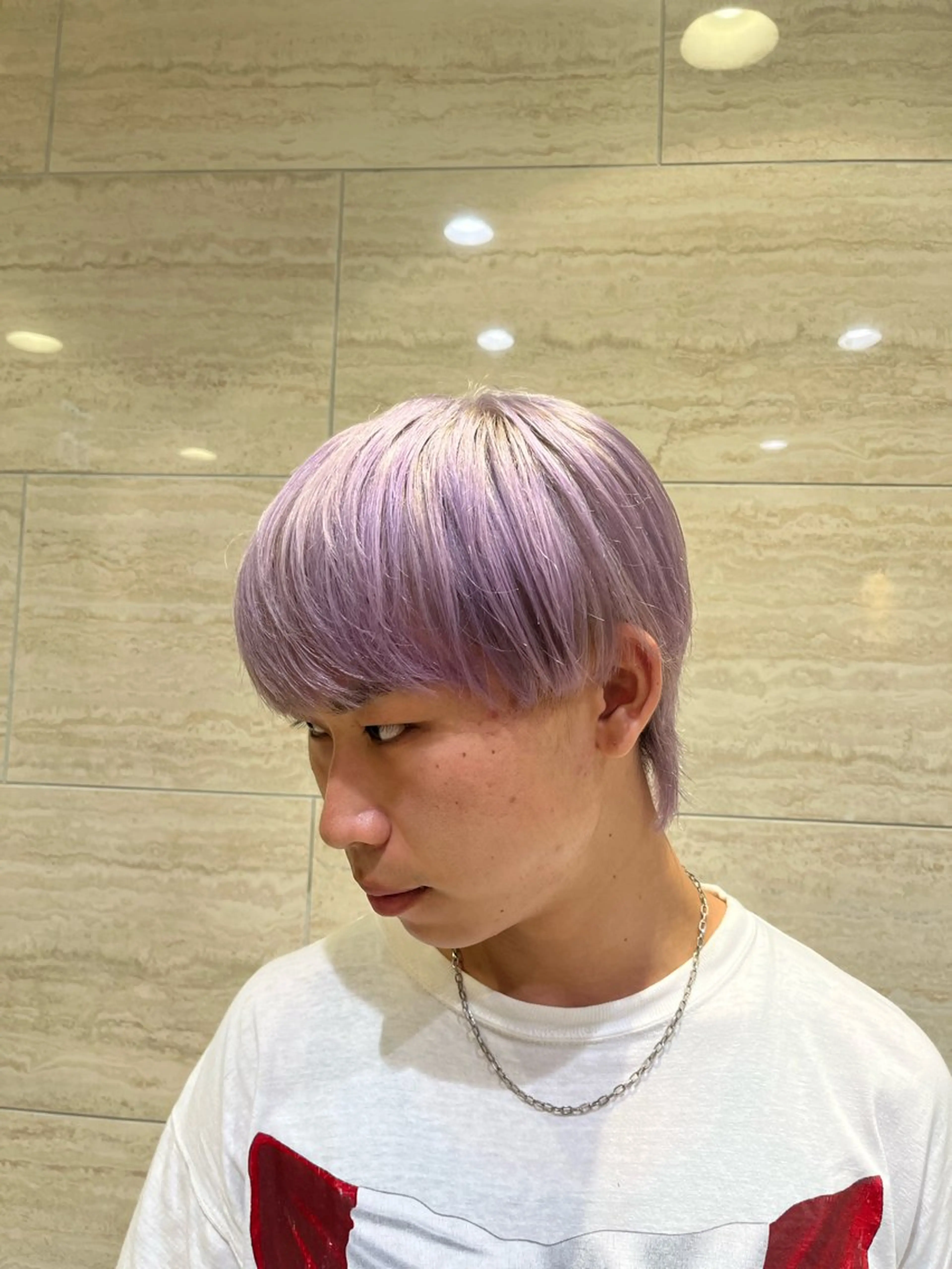 ショート メンズ ラベンダーベージュ 河崎 祐矢のヘアスタイル