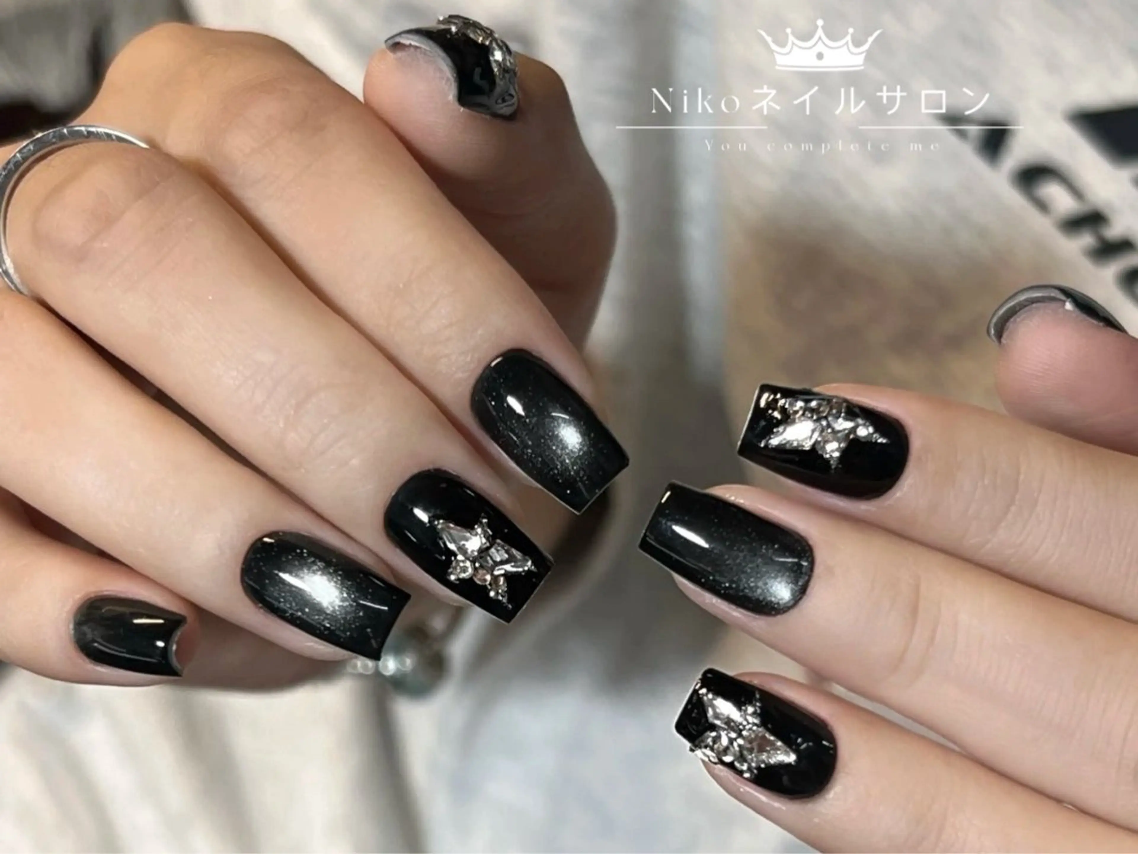 ネイル チークネイル フットネイル フレンチネイル ジェルネイル ガラスフレンチ Nikosalon rikoのネイルデザイン