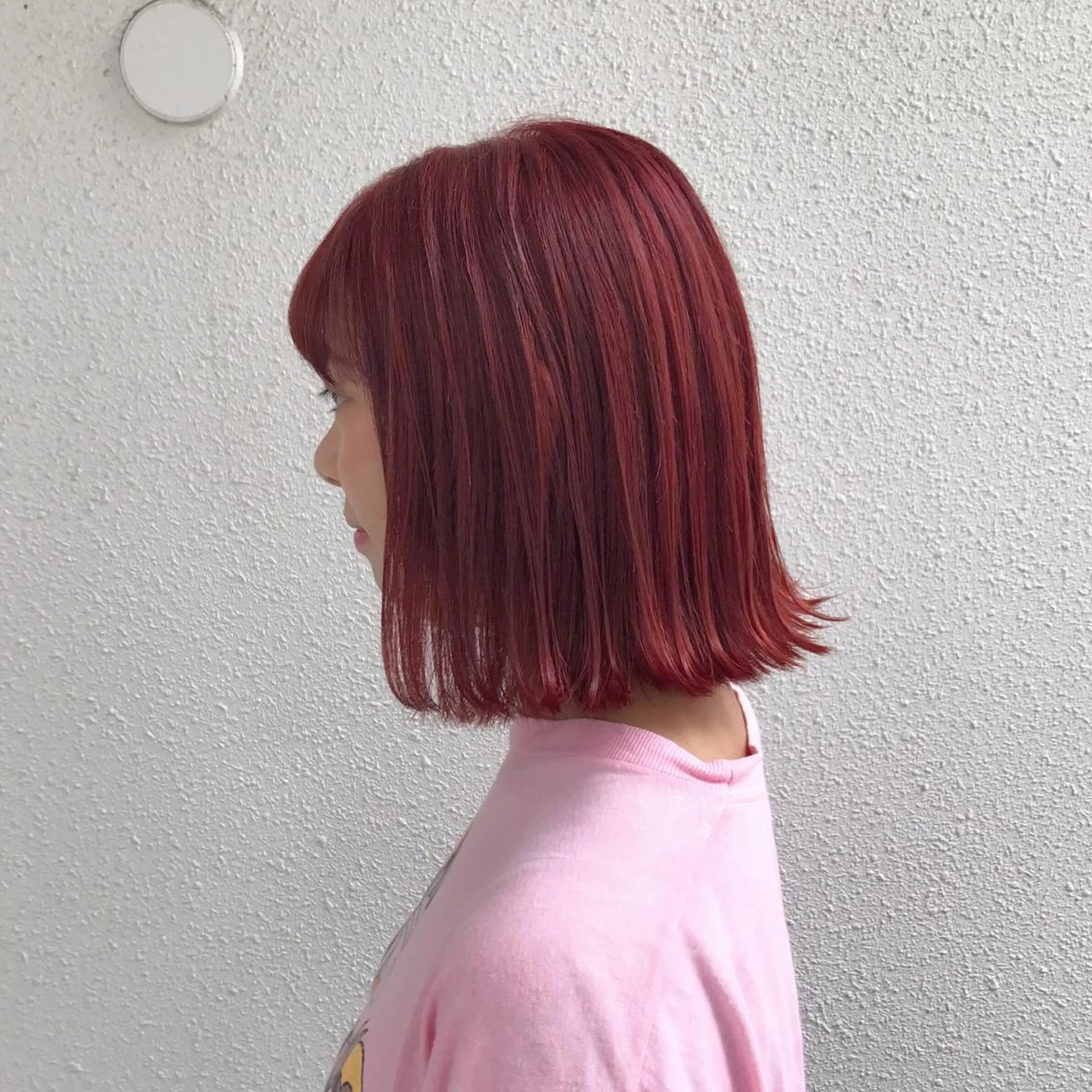 ショート カラー ダブルカラー レッドカラー ヘアカラー トリートメント インナーカラー/天神 ブリーチ/吉田のヘアスタイル