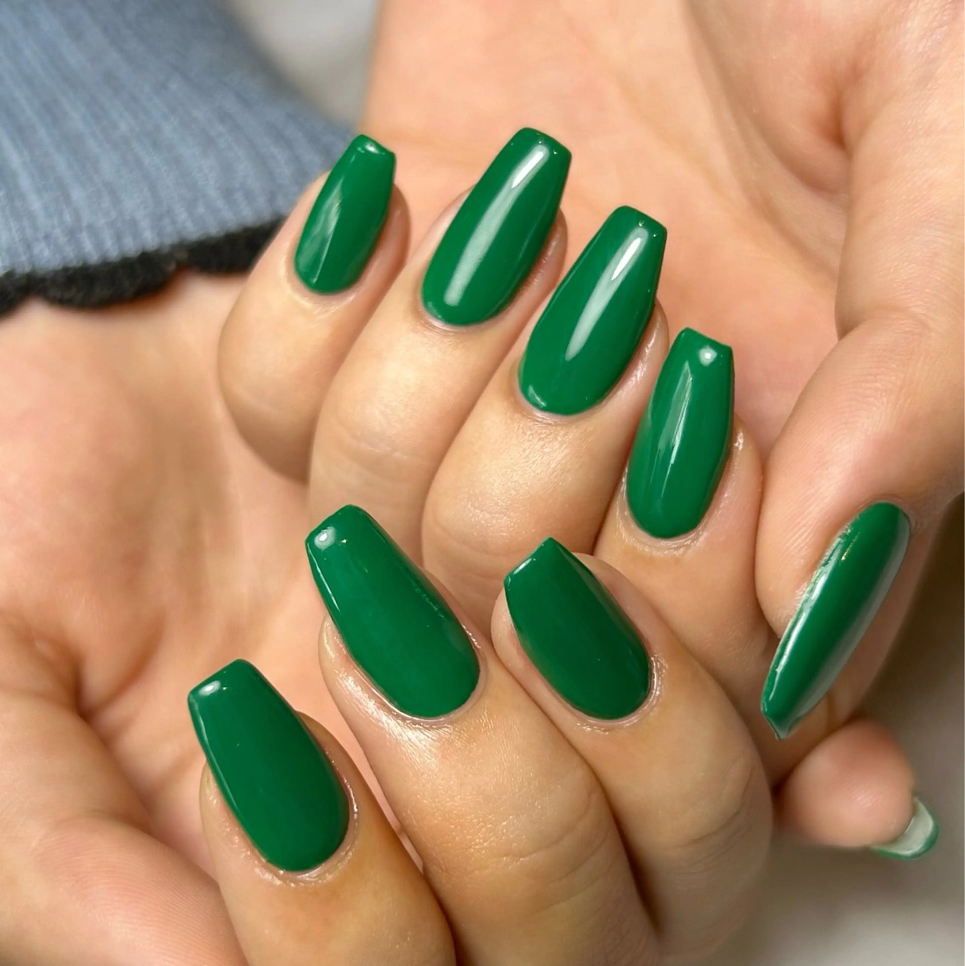 ネイル グリーン ハンドネイル Reflection marikoのネイルデザイン